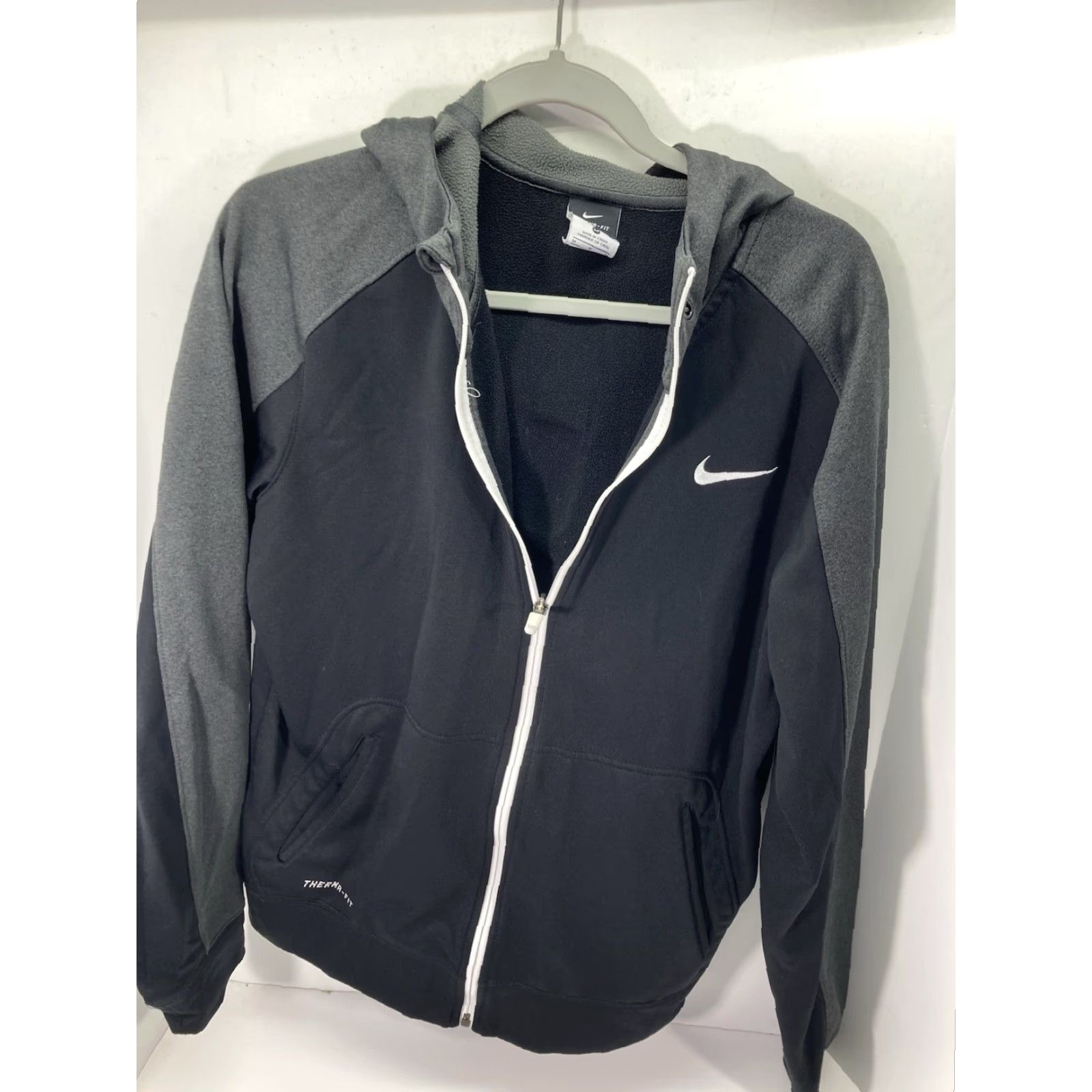 Nike Nike Elite Track Jacket Men Medium Black Full Zip Hood Therma Fit Fleece Lined Size US M / EU 48-50 / 2 - 5 Thumbnail