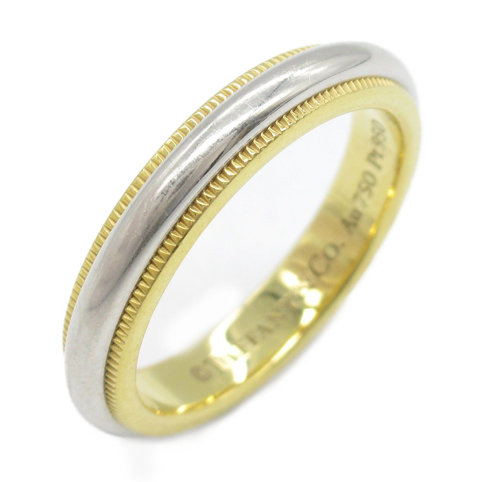 Tiffany & Co. Tiffany Co Milgrain Ring Pt950 Platinum K18 (Yellow Gold) Silver Gold Size ONE SIZE - 1 Thumbnail