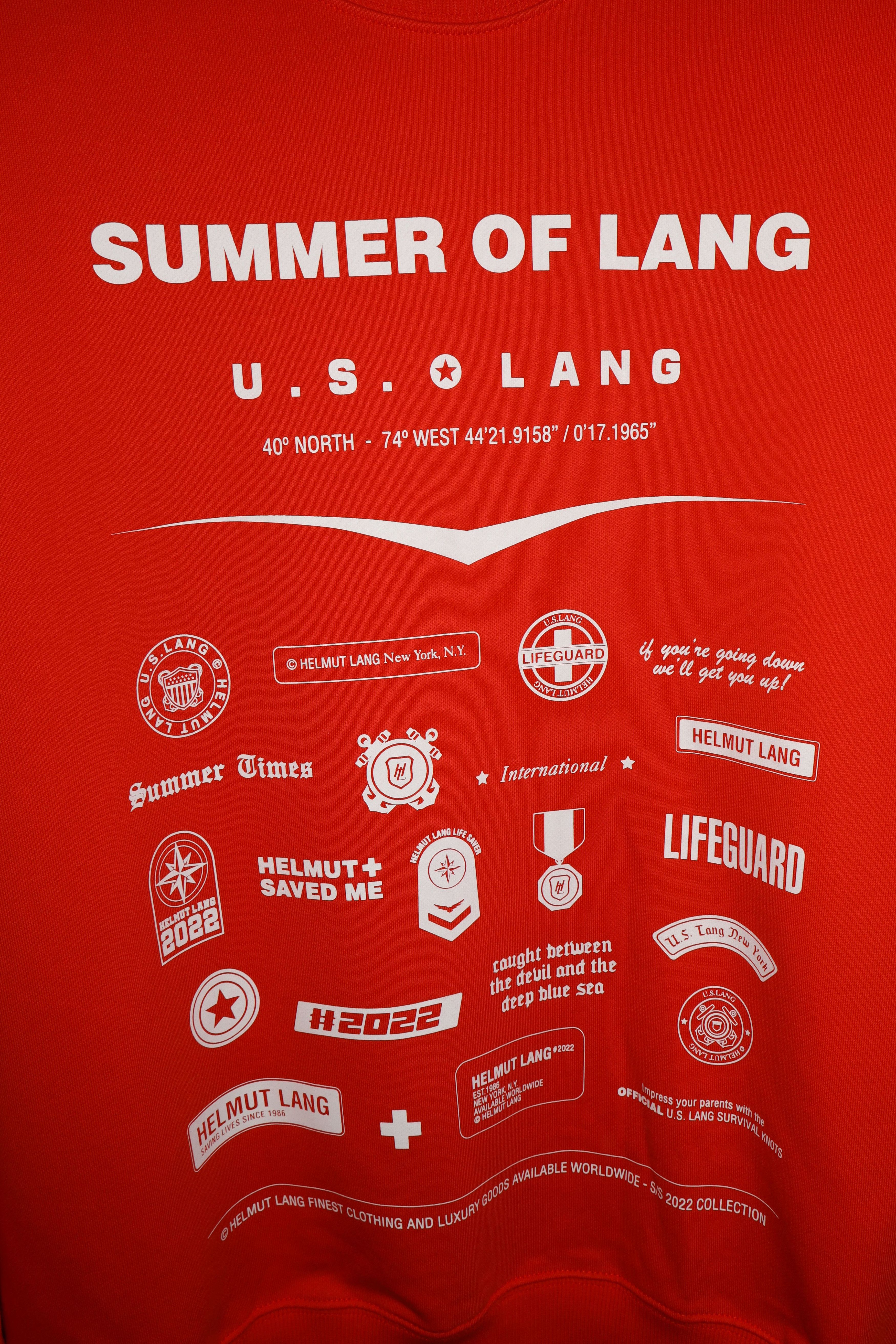 Helmut Lang SUMMER OF LANG SWEATSHIRT Size US S / EU 44-46 / 1 - 7 Thumbnail