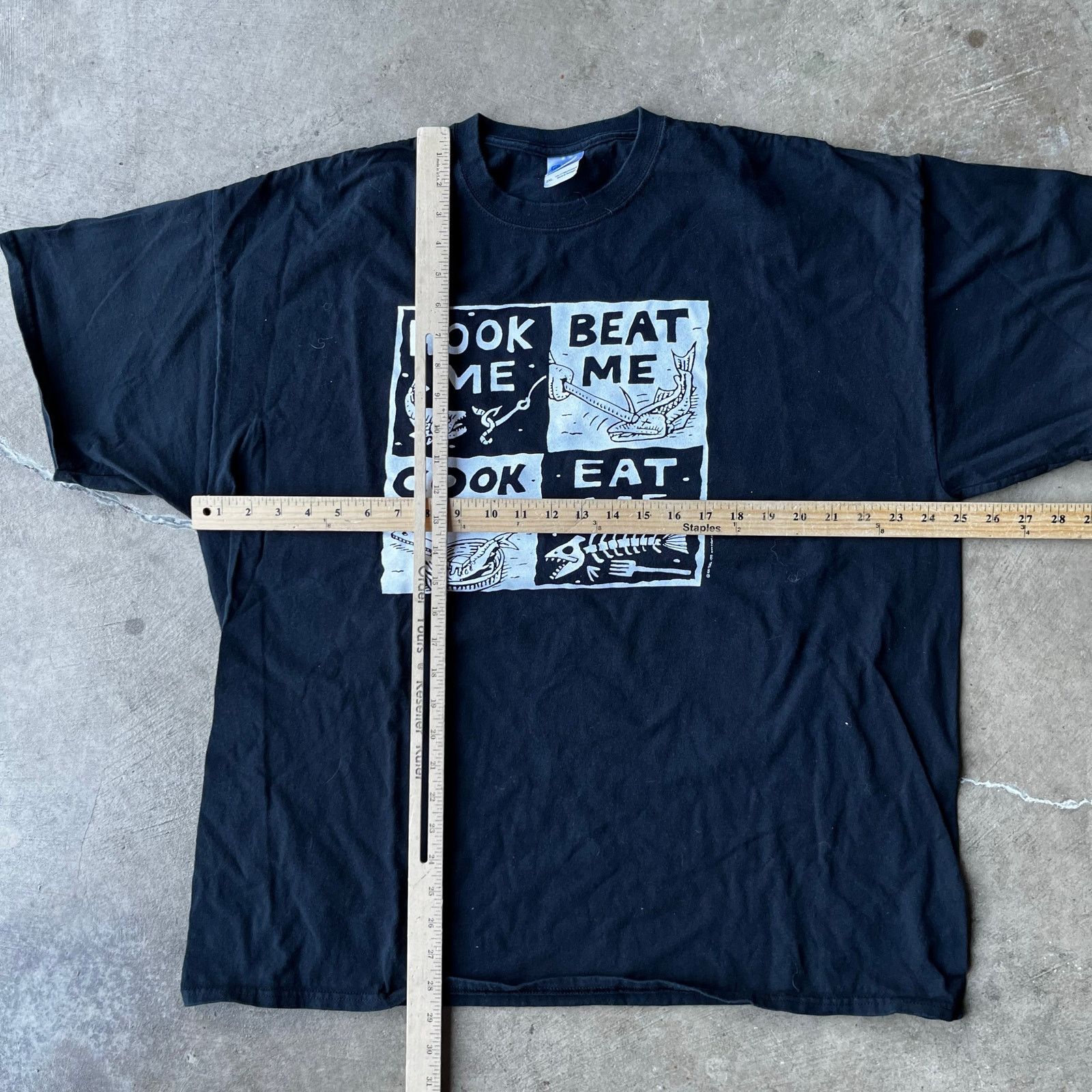 Vintage VINTAGE RAY TROLL ART FISH FREAKY HUMOR TEE SHIRT 2XL BLACK Size US XL / EU 56 / 4 - 6 Thumbnail