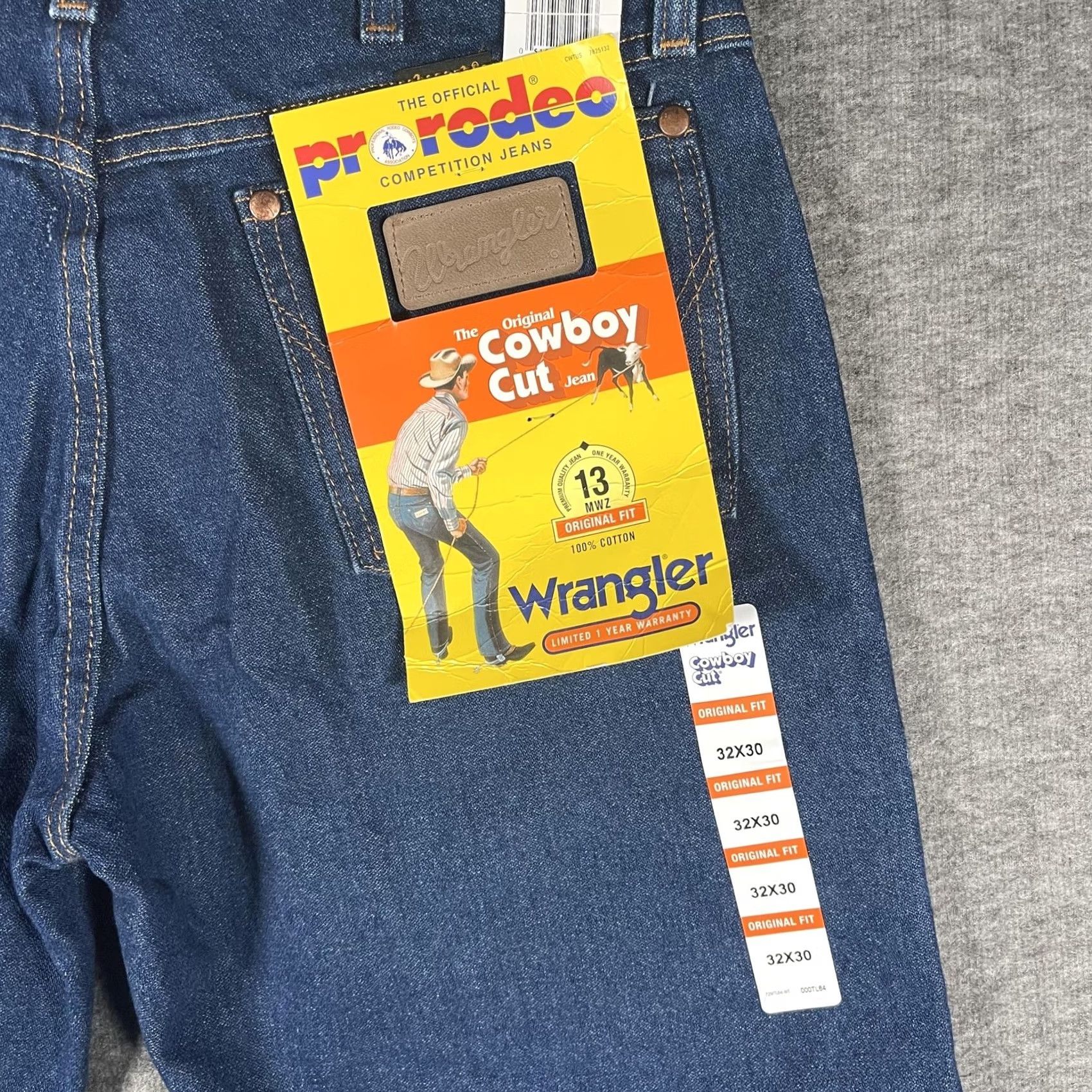 Wrangler Wrangler Jeans Mens 32x30 Blue Cowboy Cut Original Fit 13MWZ Pro Rodeo Western Jeans Size US 32 / EU 48 - 5 Thumbnail
