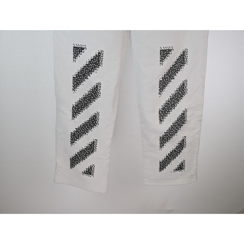 Off-White o1rshd1 Pixel Diag Sweatpants in Light Stone / Black Size US 30 / EU 46 - 12 Thumbnail