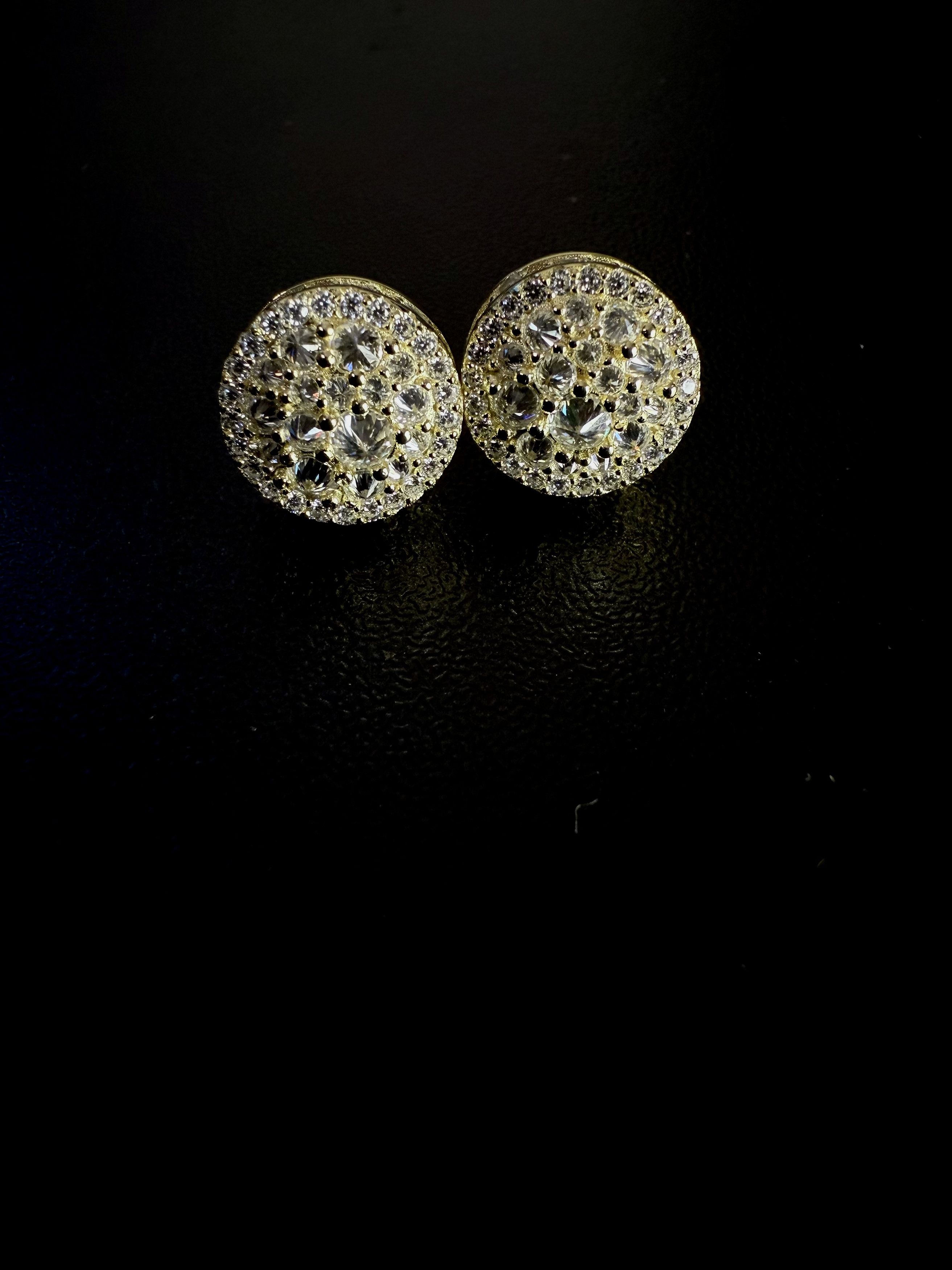 Other Glacier Halo stud moissanite gold plated 925silver earrings Size ONE SIZE - 3 Thumbnail