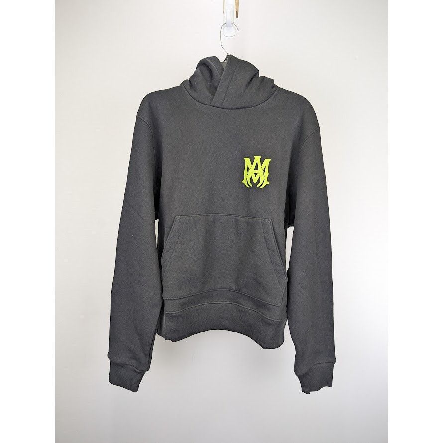 Amiri o1rshd1 Q:4 / MA Logo Hoodie in Black/Lime Size US M / EU 48-50 / 2 - 3 Thumbnail