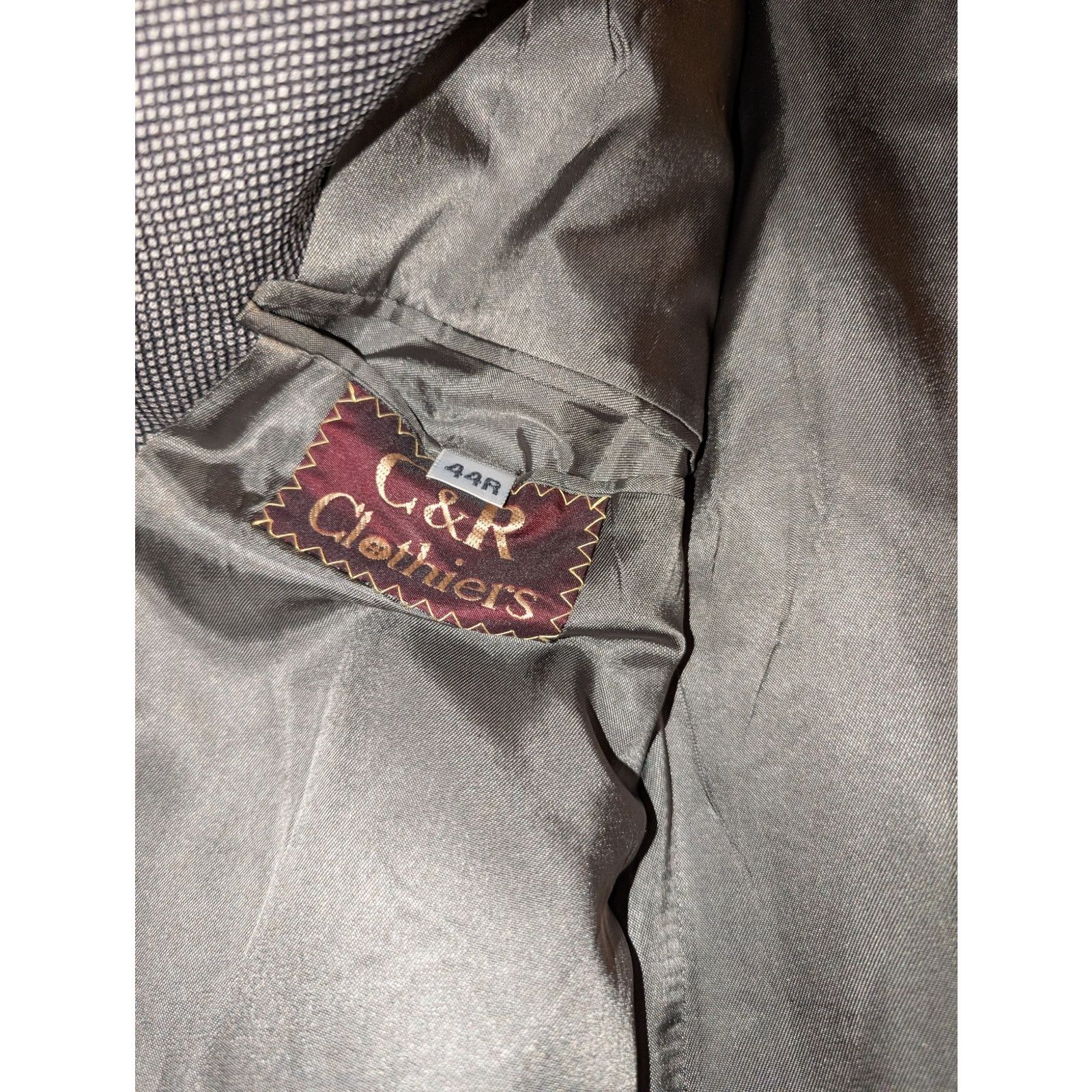 Other Vintage C&R Clothiers Bespoke Suit Wool USA 44R 39-28 pants Size 48R - 11 Thumbnail