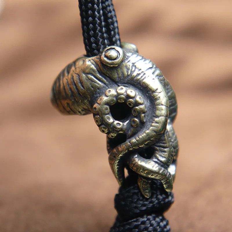 Handmade 3Pcs Octopus Knife Beads Paracord Bead Zipper Umbrella Rope Size ONE SIZE - 11 Thumbnail