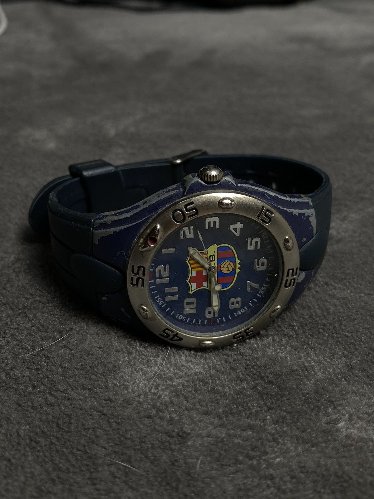 Jewelry Futuristic Vintage Japanese FC Barcelona Watch | Work 100% Size ONE SIZE - 3 Thumbnail