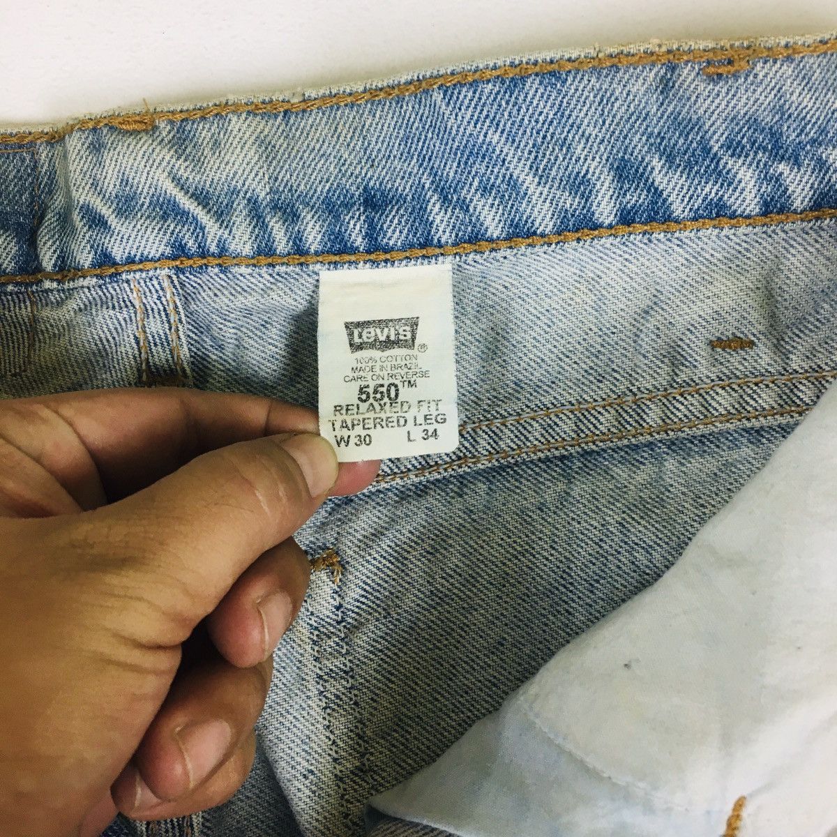 Levi's Vintage 90s Levi’s 550 Orange Tab Relaxed Fit Tapered Leg Size US 30 / EU 46 - 11 Thumbnail