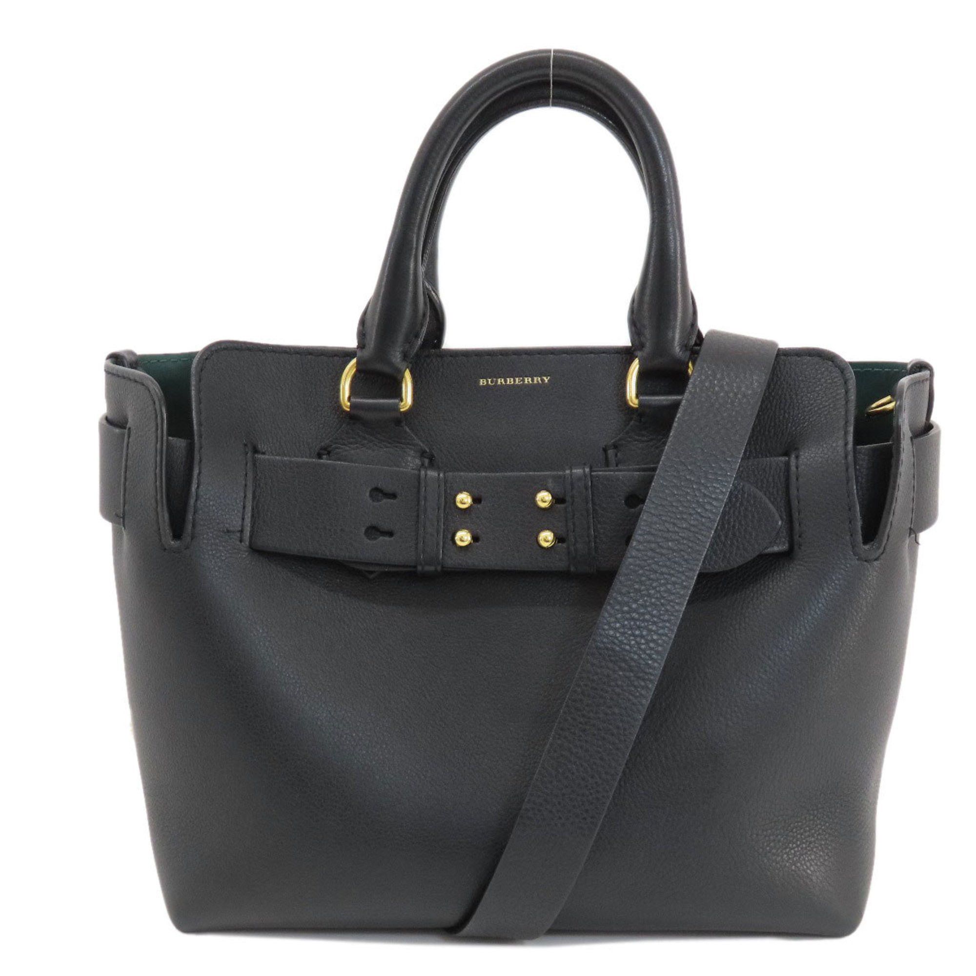 image of Burberry Handbag Leather Ladies Burberry in Black, Women's
