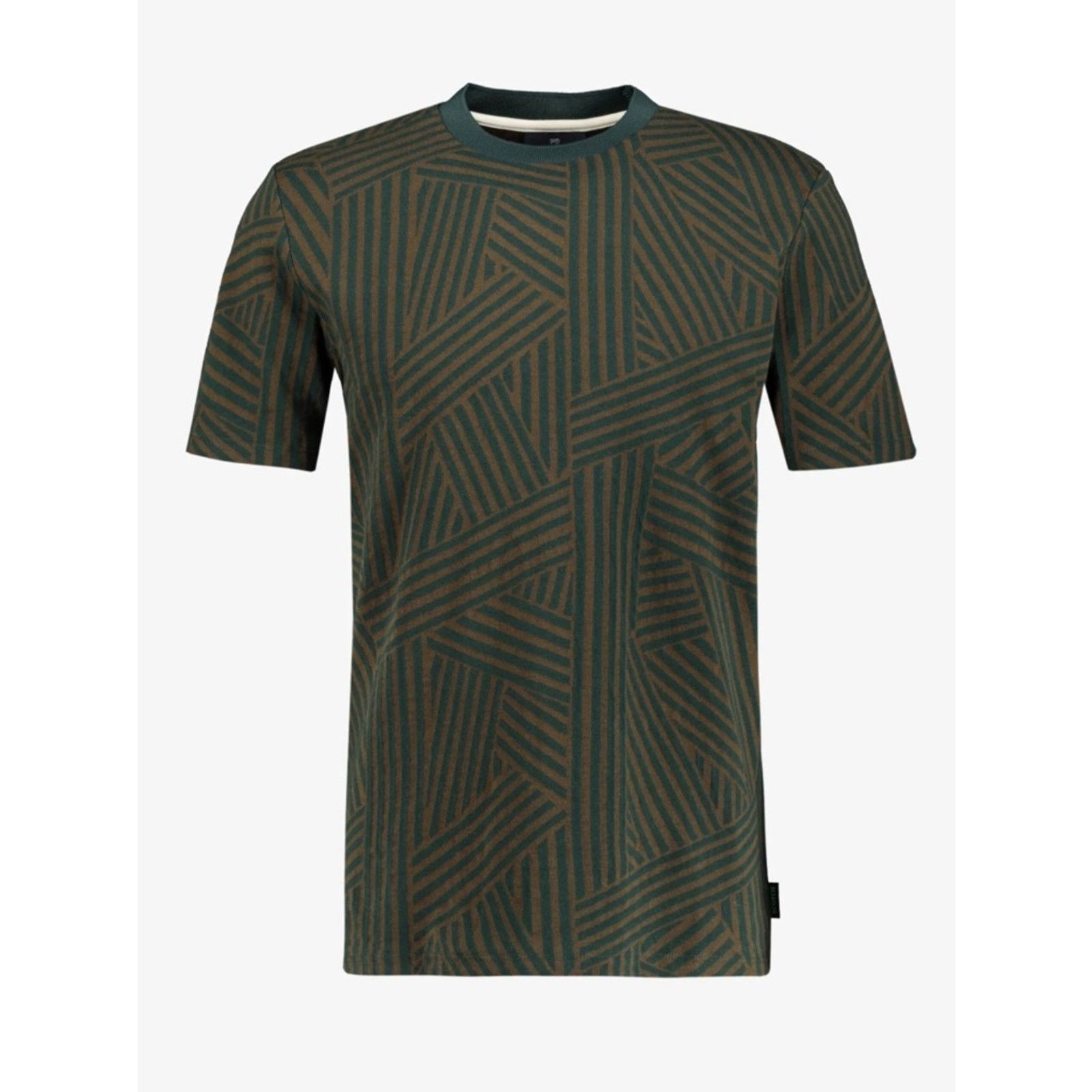 Scotch & Soda Mens Scotch and Soda Crew Neck Tee - Green/Brown size S Size US S / EU 44-46 / 1 - 1 Thumbnail