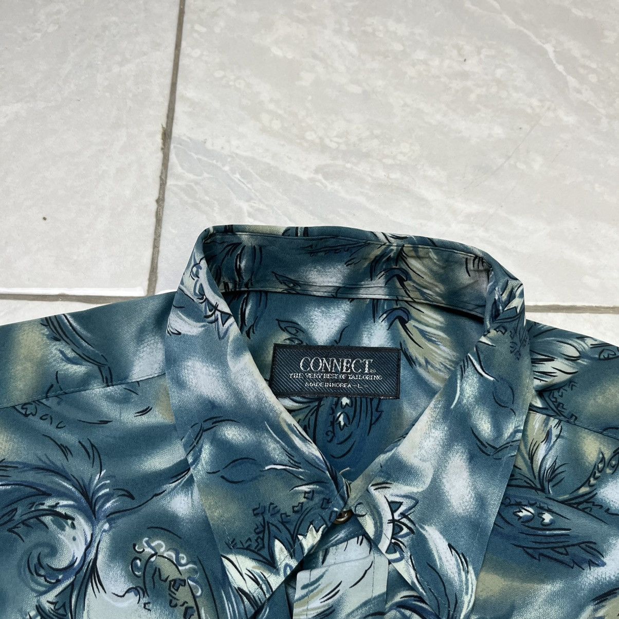 Japanese Brand abstract art silk shirt connect long sleeve button shirt Size US L / EU 52-54 / 3 - 4 Thumbnail