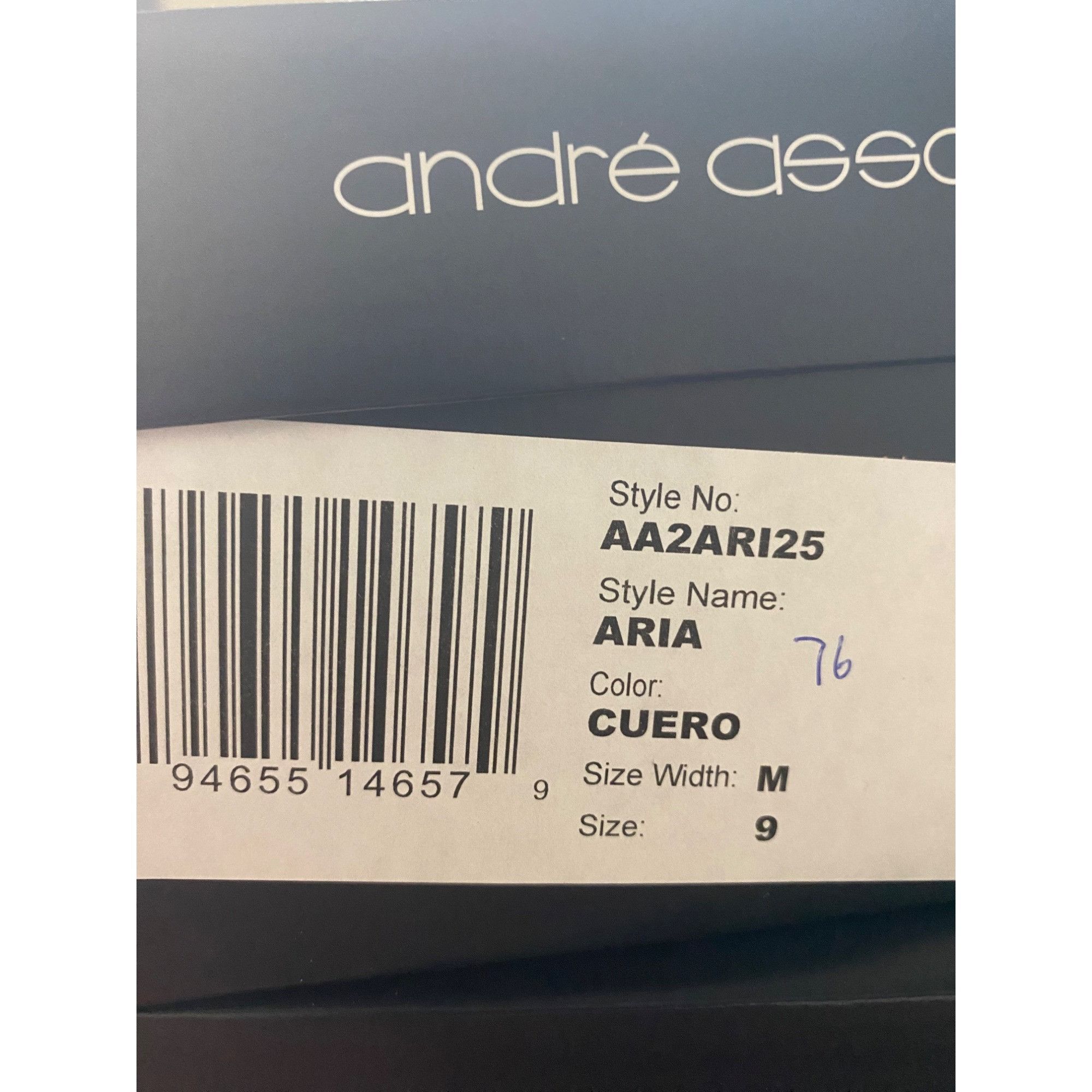 Andre Assous Women Aria Espadrille Wedge Sandal Cuero 9M NIB