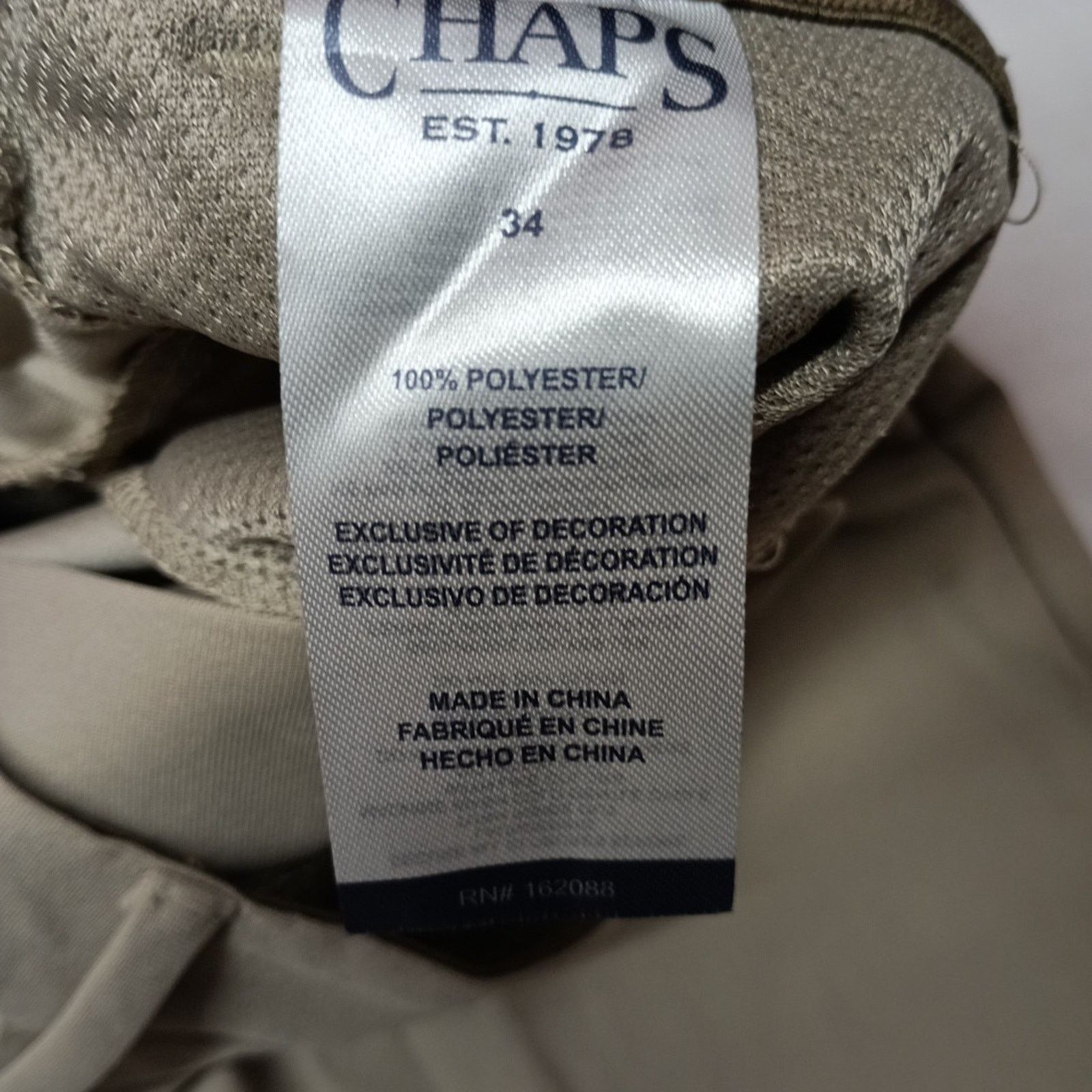 Chaps Chaps Golf Performance Slim Fit Pants Men's 34x30 Beige Size US 34 / EU 50 - 5 Thumbnail