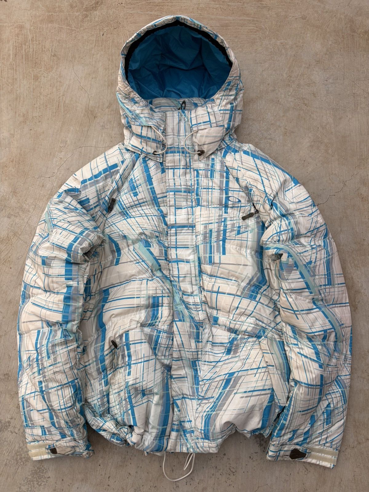 Oakley 00s Oakley Down Geometric Pattern Magnetic Closure Jacket Size US S / EU 44-46 / 1 - 2 Thumbnail
