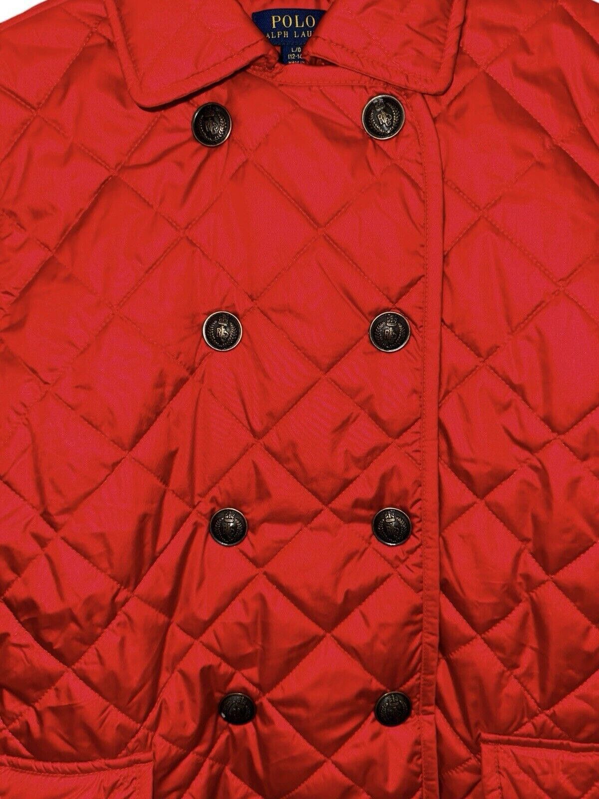 Polo Ralph Lauren Polo Ralph Lauren Girls Red Quilted Button Jacket Kids Sz L Size XXS / US 00 / IT 34 - 4 Thumbnail