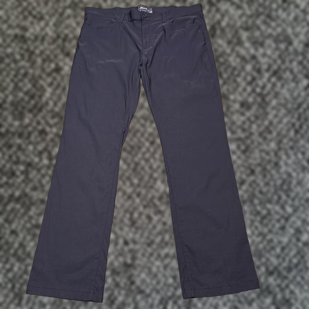 Eddie Bauer Eddie Bauer Travex Pants Mens 40x34 Black Mid Rise Stretch Outdoor Chino Regular Straight Hiking Nature Logo Pocket Casual Travel Size US 40 / EU 56 - 1 Thumbnail