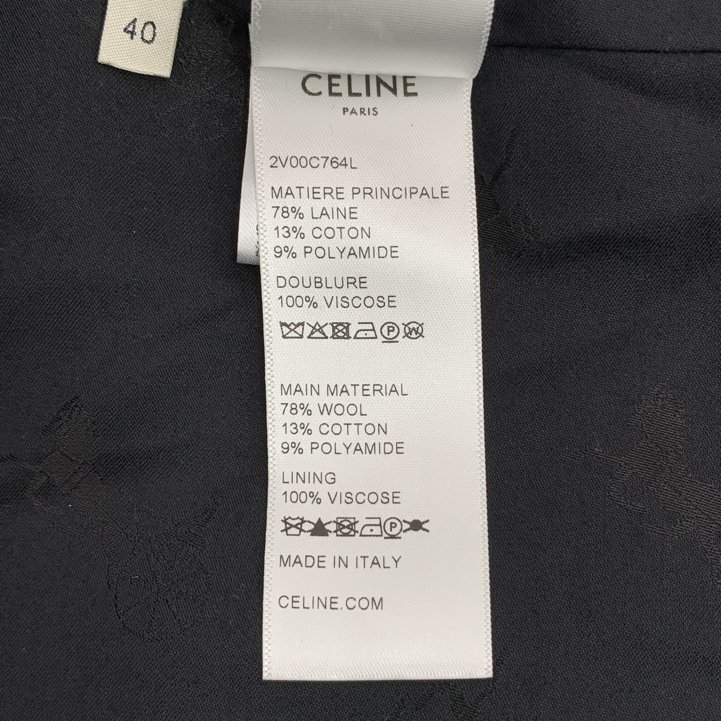 Celine Celine Tweed Wool Jacket Black (40) Size S / US 4 / IT 40 - 7 Thumbnail