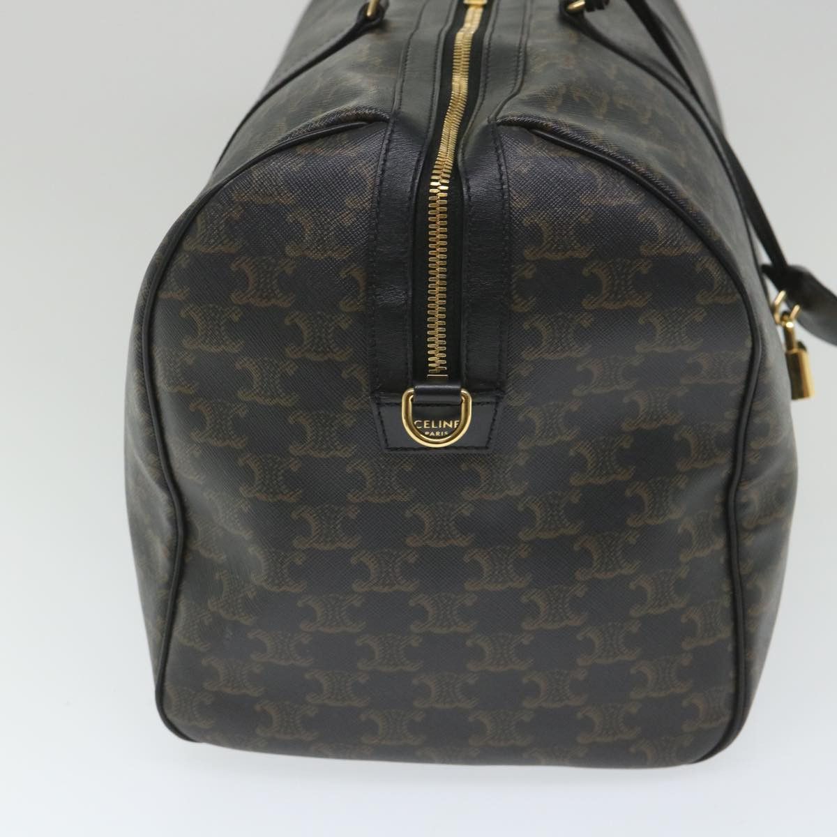 Celine CELINE Triomphe Canvas Boston Bag Pvc Leather Black Size ONE SIZE - 5 Thumbnail