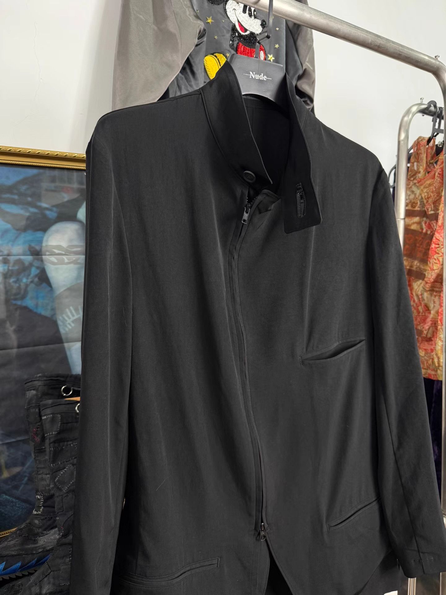 Yohji Yamamoto Yohji Yamamoto Pour Homme Oblique Zip Jacket K20 Size US M / EU 48-50 / 2 - 5 Thumbnail