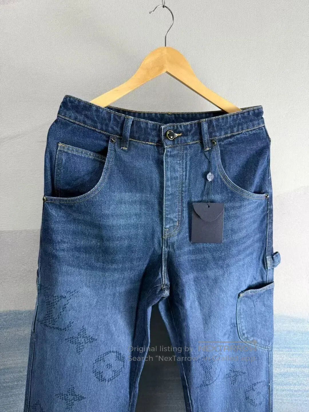 Louis Vuitton louis vuitton blue printed work jeans. Size US 32 / EU 48 - 3 Thumbnail