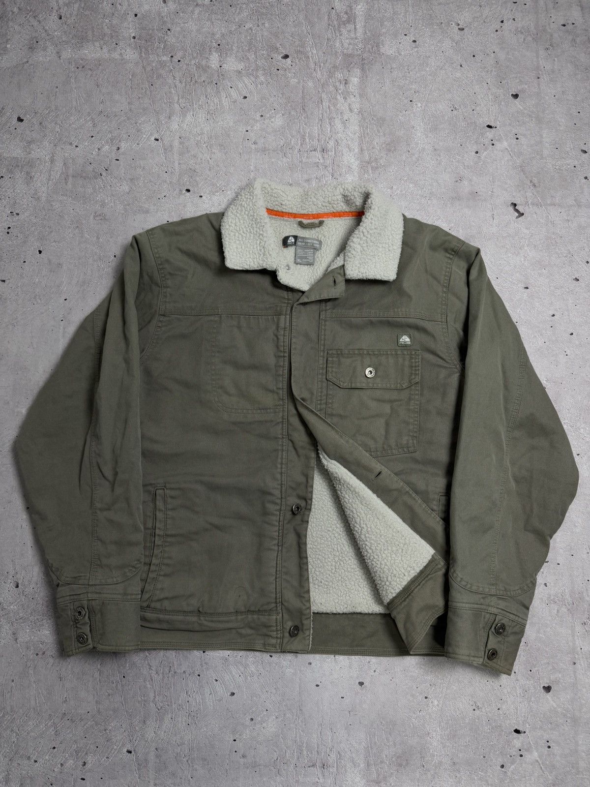 Nike ACG Vintage Nike Acg Khaki Sherpa Jacket Size US XL / EU 56 / 4 - 5 Thumbnail