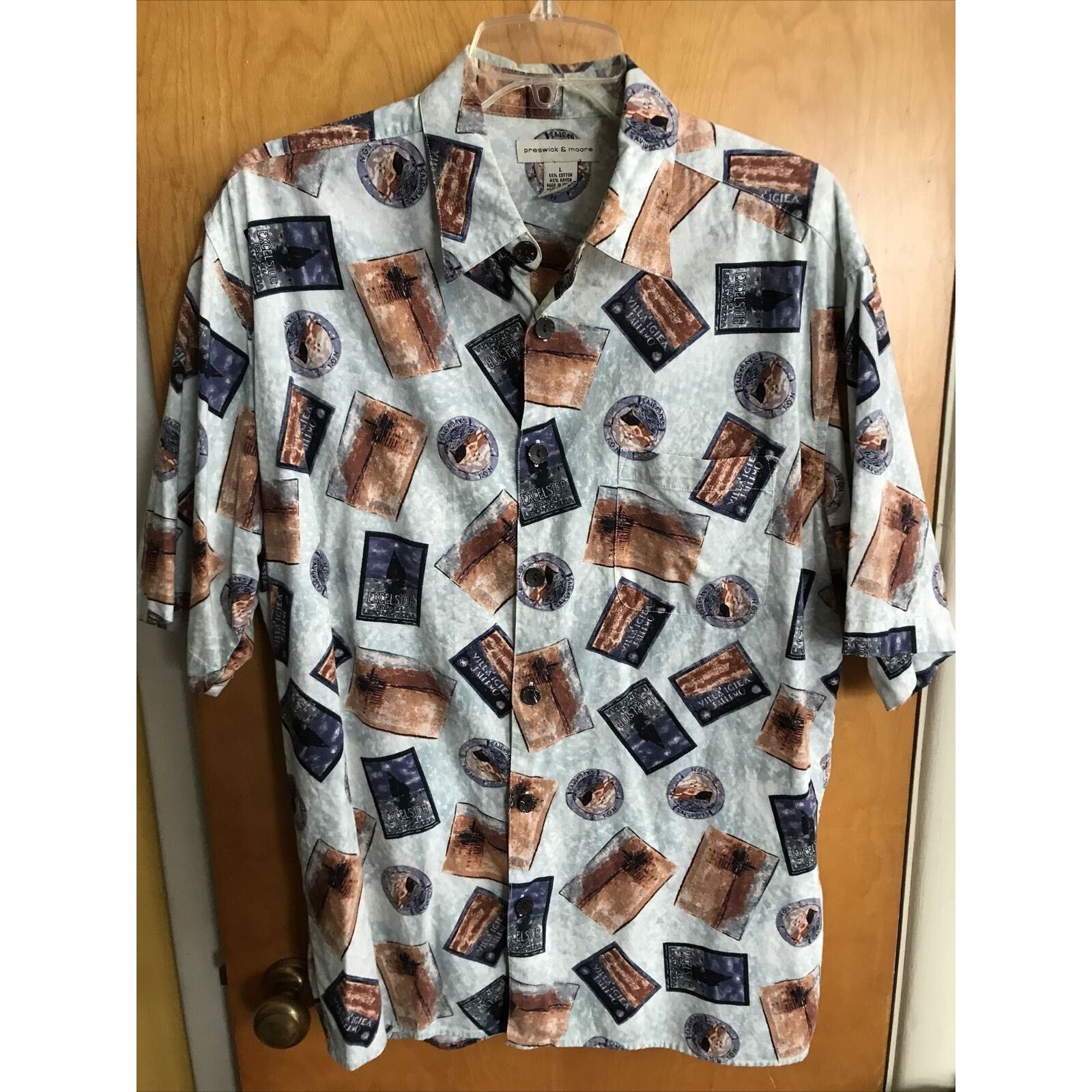 Other Preswick & Moore Vintage Men’s L Button Cotton Blend Shirt Size US L / EU 52-54 / 3 - 4 Thumbnail