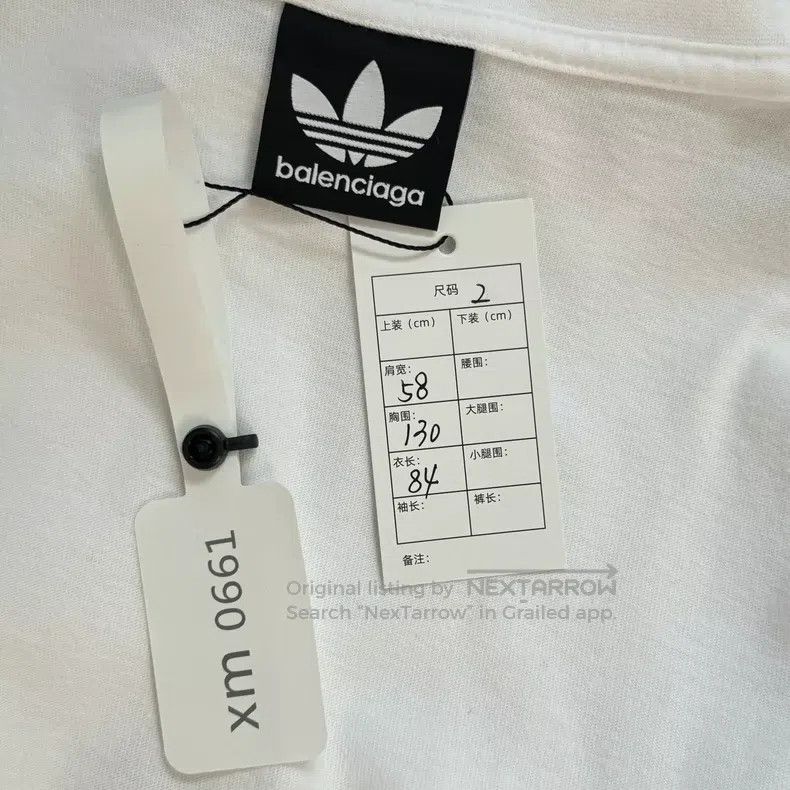 Balenciaga Balenciaga Adidas Collab Short Sleeve Size 2 Size US M / EU 48-50 / 2 - 3 Thumbnail