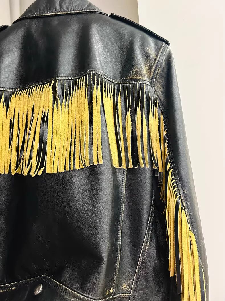 Saint Laurent Paris Saint Laurent 2016 Fringe Leather Jacket Size US M / EU 48-50 / 2 - 4 Thumbnail