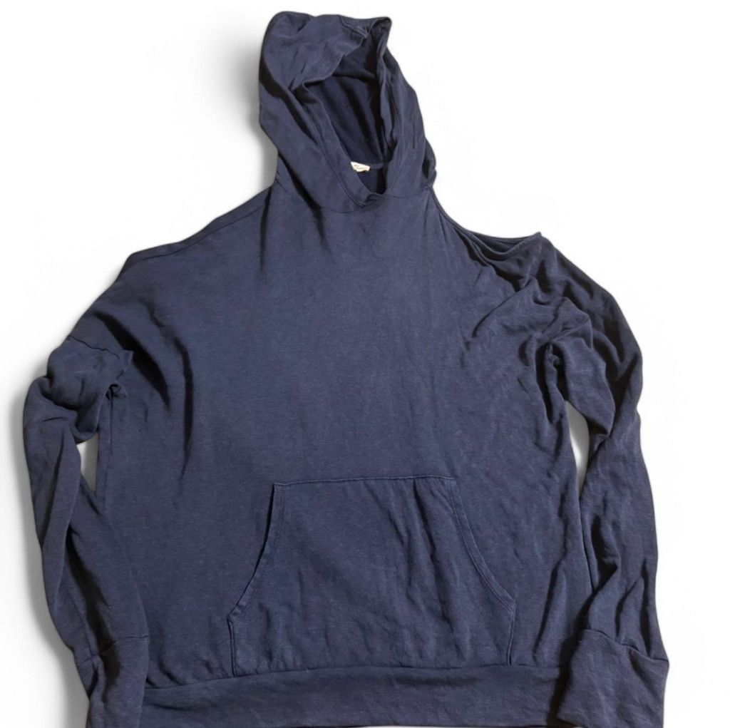 Express Express Navy One-Shoulder Hoodie - Medium (M) Size L / US 10 / IT 46 - 1 Thumbnail