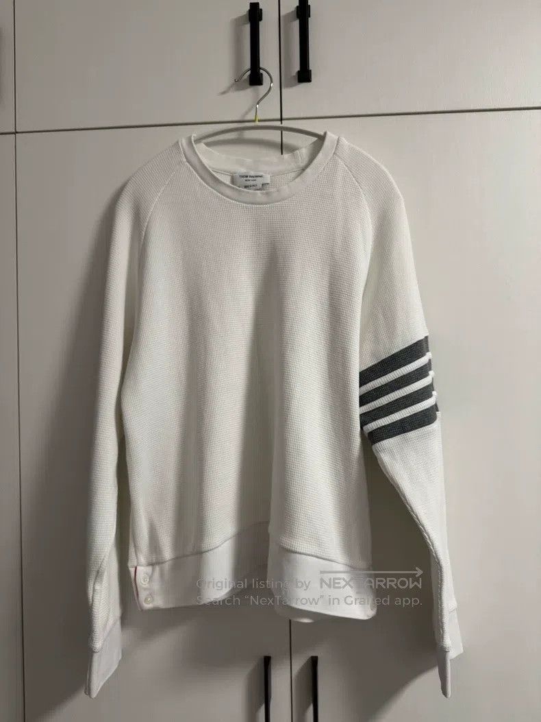 Thom Browne Thom Browne White waffle hoodie Size US L / EU 52-54 / 3 - 1 Thumbnail