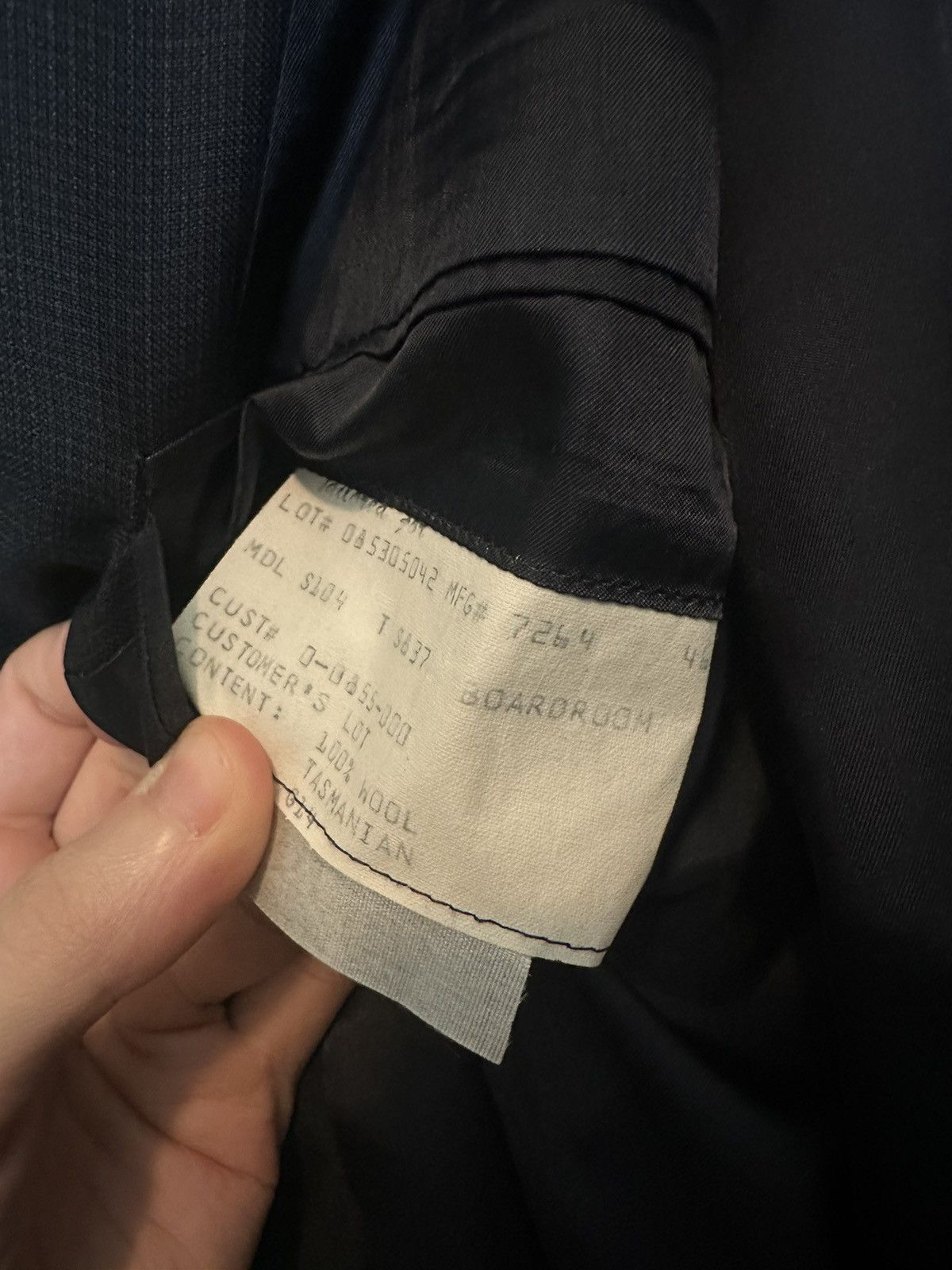 Hickey Freeman × Loro Piana Super 120s Tasmanian wool navy blue blazer Size 46L - 10 Thumbnail