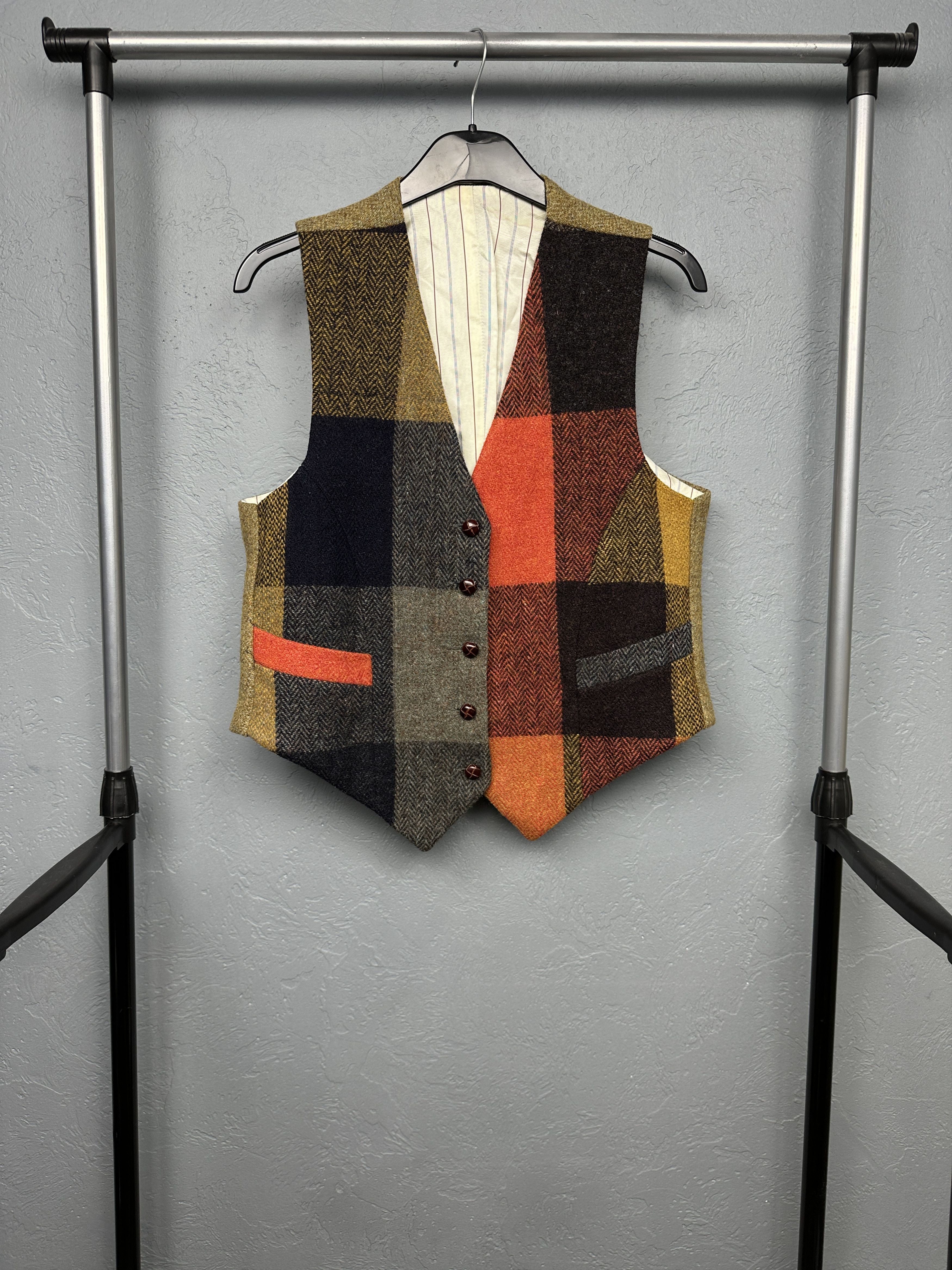 Harris Tweed Harris Tweed Womens Wool Vest Gilet Waistcoat Size M / US 6-8 / IT 42-44 - 1 Thumbnail