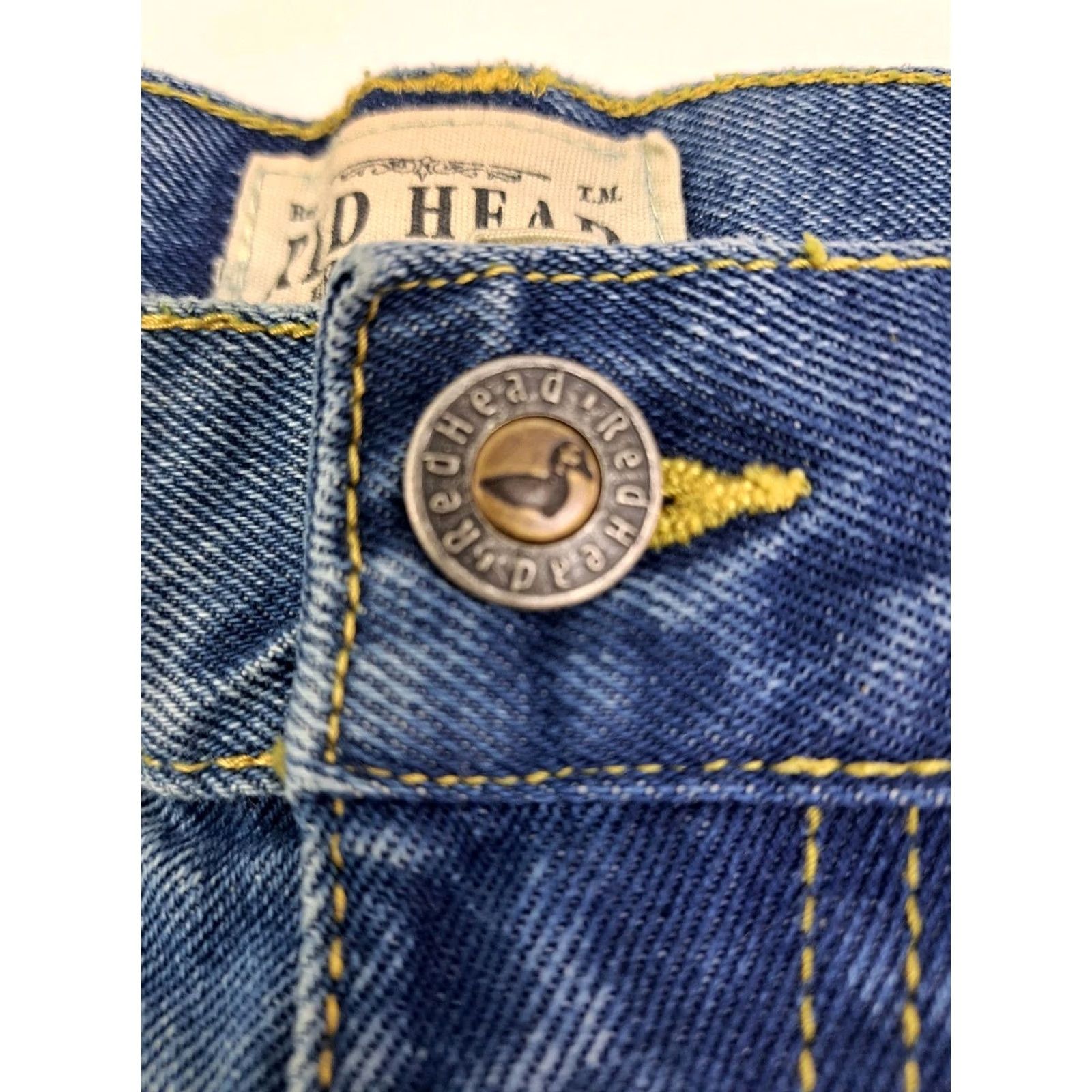 Vintage NWT RedHead Relaxed Fit Jeans Blue 38/32 Cotton Denim 5-Pocket Zip Belt Loops Straight Mens Regular Blue Jeans USA Classic Mens Size US 38 / EU 54 - 7 Thumbnail