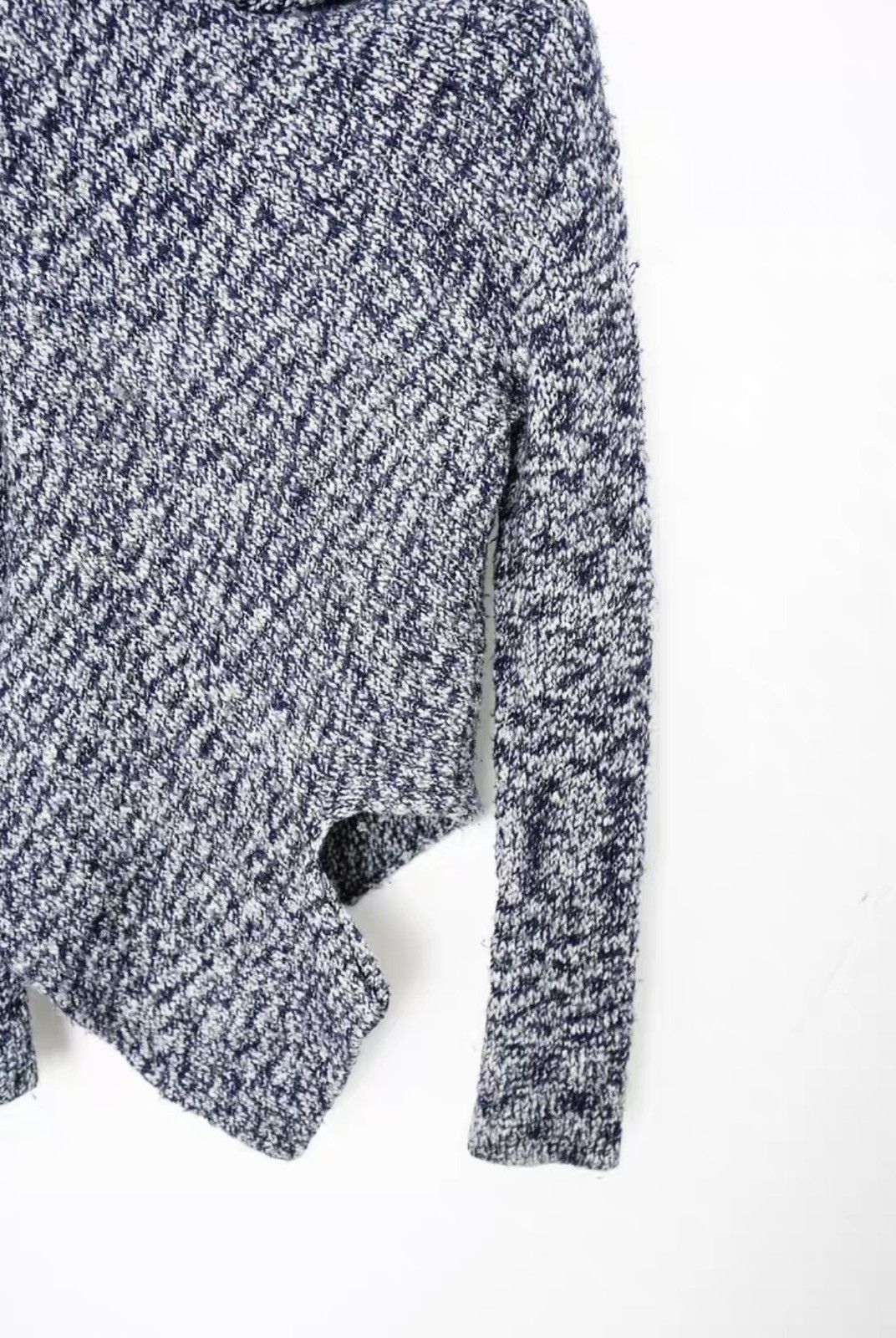 Yohji Yamamoto Yohji Yamamoto Wool High Neck Irregular Knit Sweater Size S / US 4 / IT 40 - 4 Thumbnail
