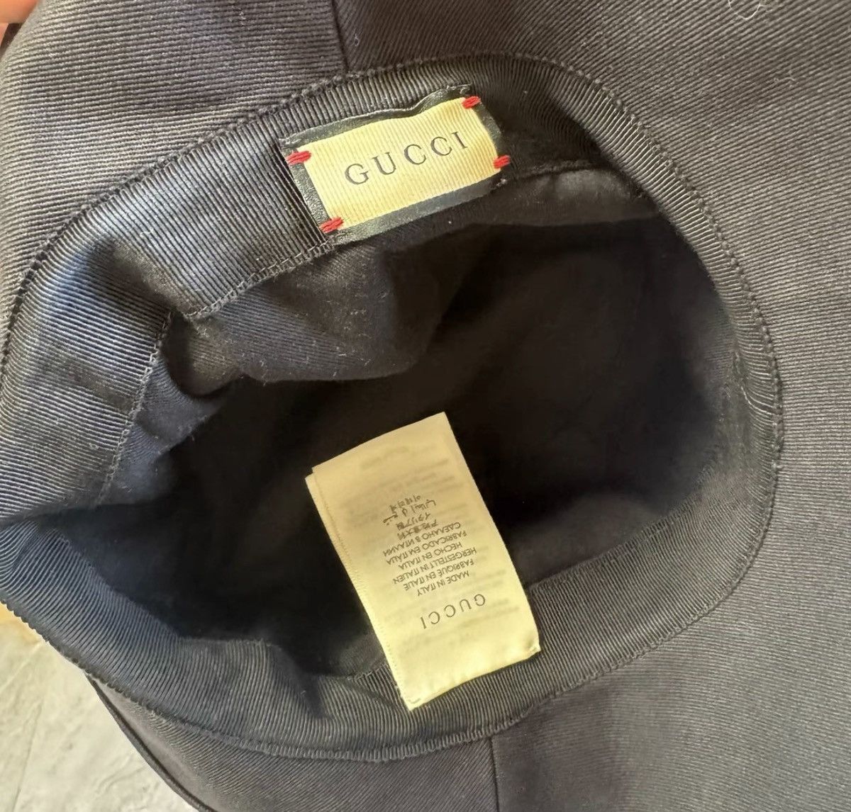 Gucci Gucci Stamp Runway Fisherman Hat in Black Size ONE SIZE - 2 Thumbnail