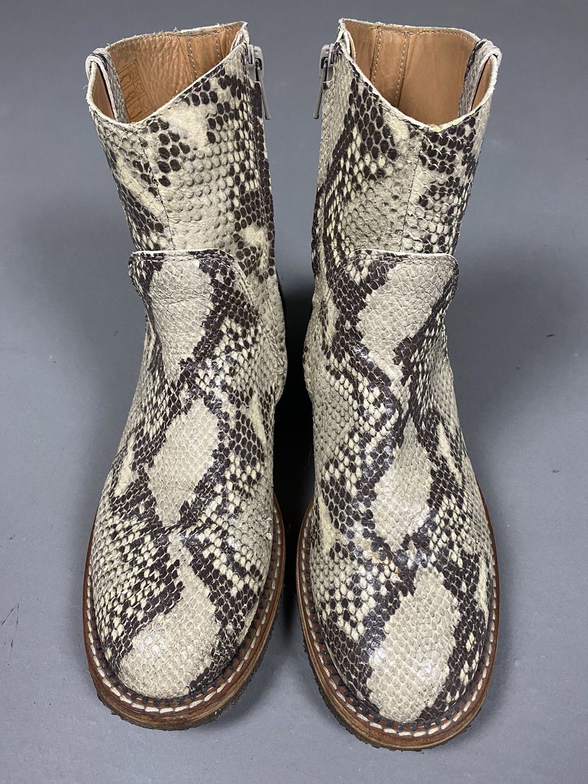Maison Margiela Margiels snake skin leather boots Size US 7 / IT 37 - 2 Thumbnail