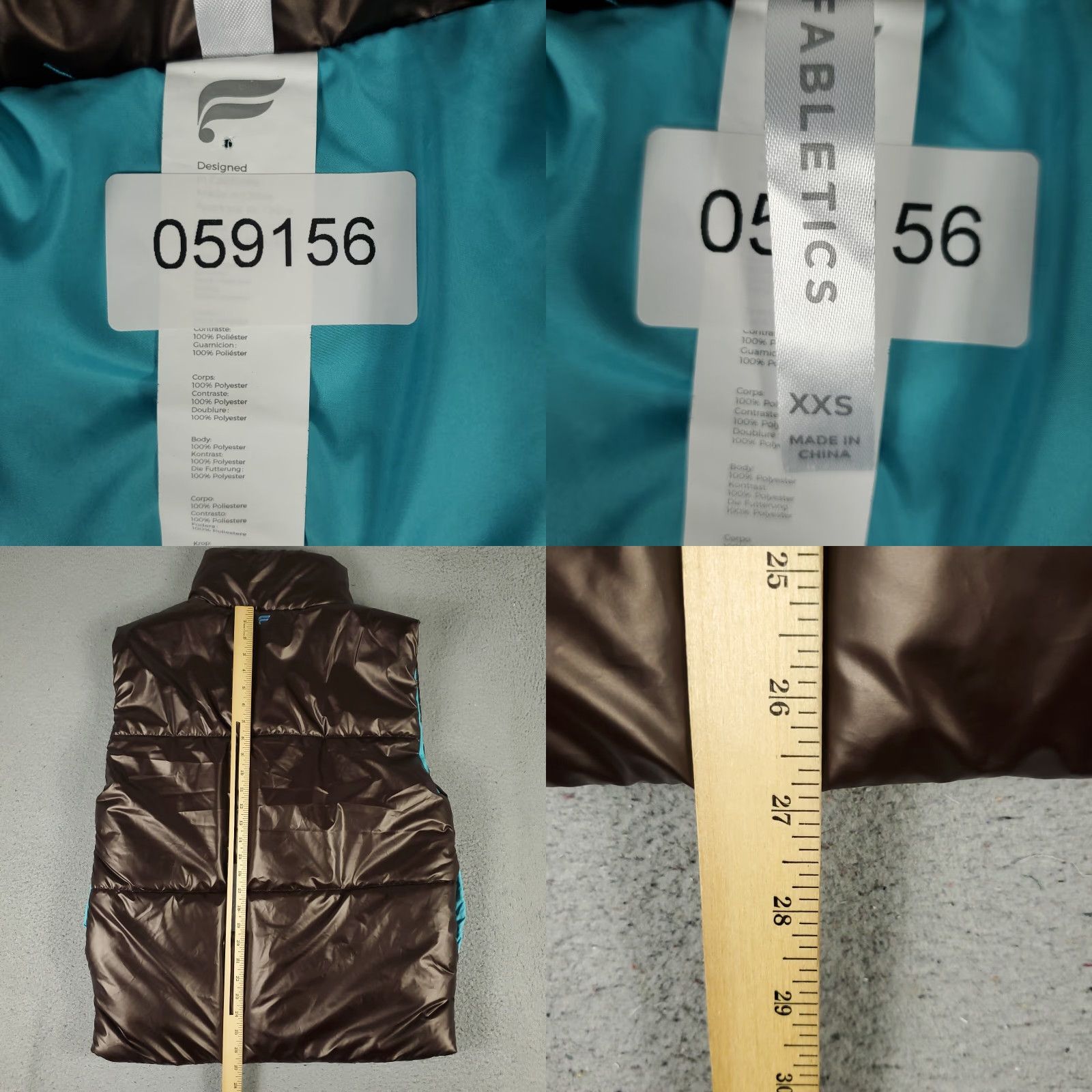 Fabletics Fabletics Vest Womens Size XXS Brown Oversized Puffer Full Zip Up Size XXS / US 00 / IT 34 - 8 Thumbnail