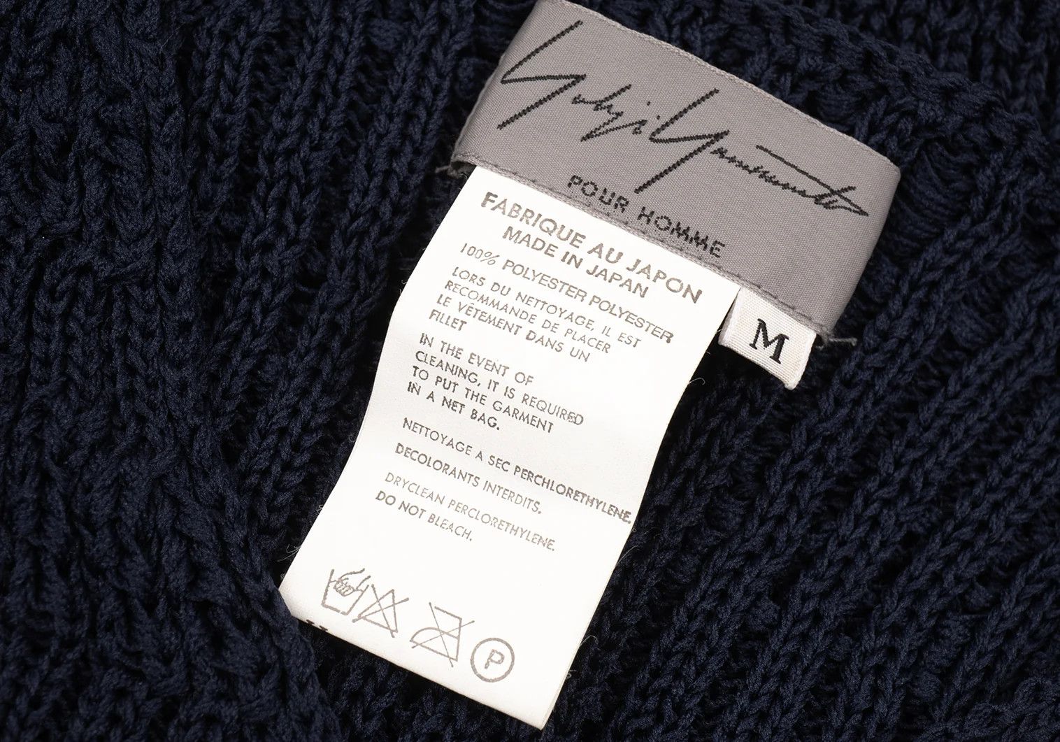 Yohji Yamamoto Yohji Yamamoto V-Neck Knit Top Navy M Size US M / EU 48-50 / 2 - 11 Thumbnail