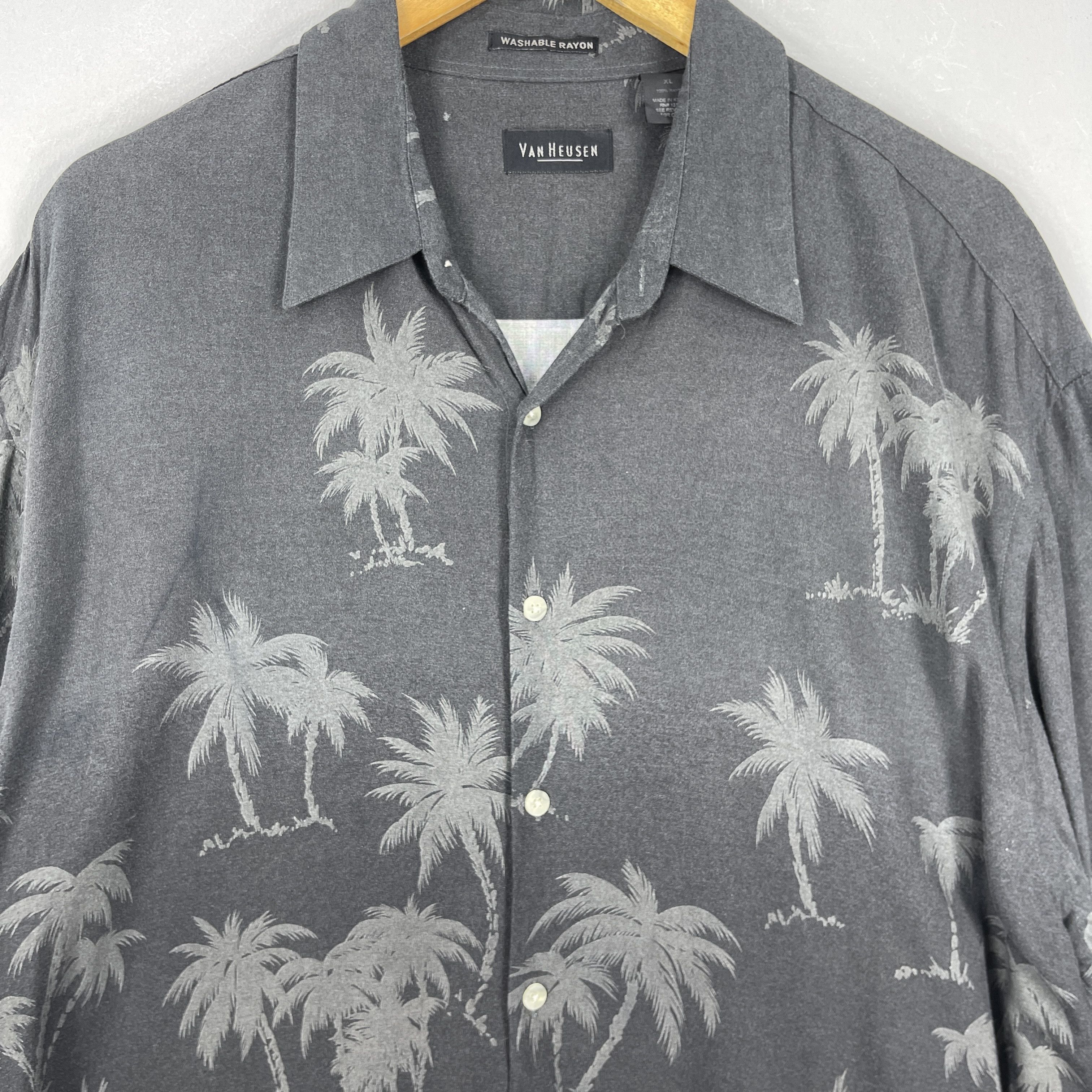 Vintage Vintage VAN HEUSEN Hawaiian Coconut Tree Motive Printed Size US XL / EU 56 / 4 - 2 Thumbnail