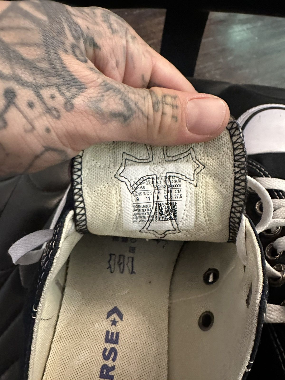 Chrome Hearts Chrome Hearts x Converse CROSS PATCH low top sneakers 9-10.5 Size US 9 / EU 42 - 9 Thumbnail