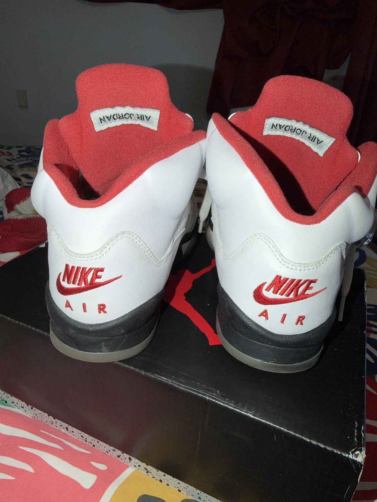 Jordan Brand Air Jordan 5 Retro ‘White Fire Red’ 2020 Size US 7 / EU 40 - 3 Thumbnail