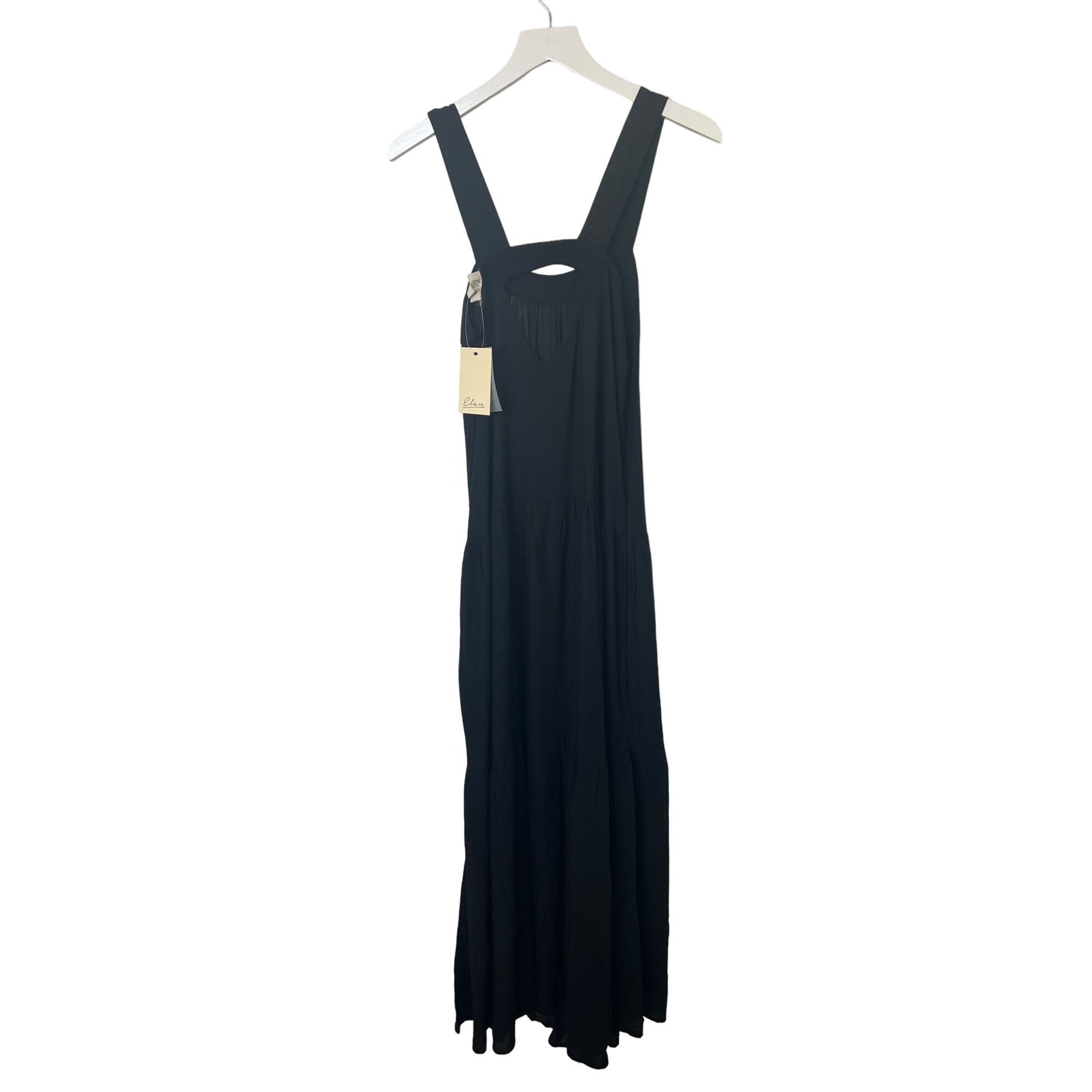 ELAN Elan Black Tiered Maxi Dress Cover-Up Size XS / US 0-2 / IT 36-38 - 7 Thumbnail