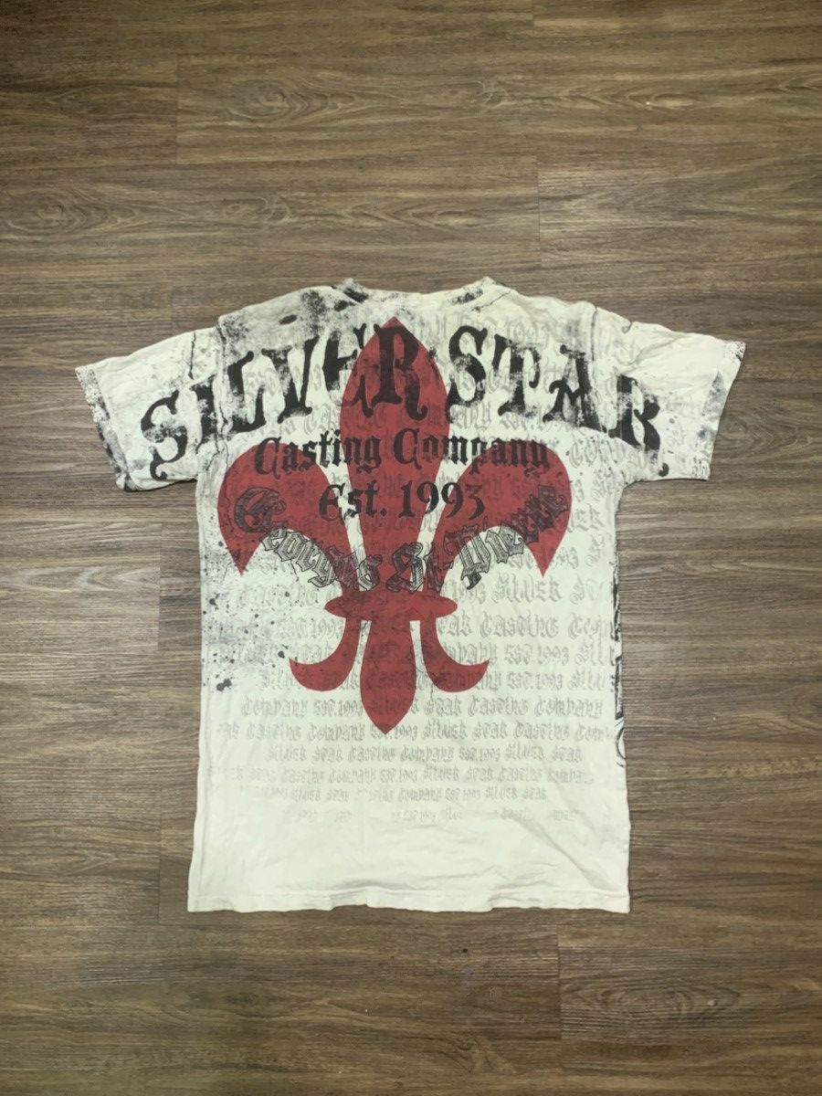 Japanese Brand Y2K Silver Star Affliction Style Tee Size US L / EU 52-54 / 3 - 9 Thumbnail