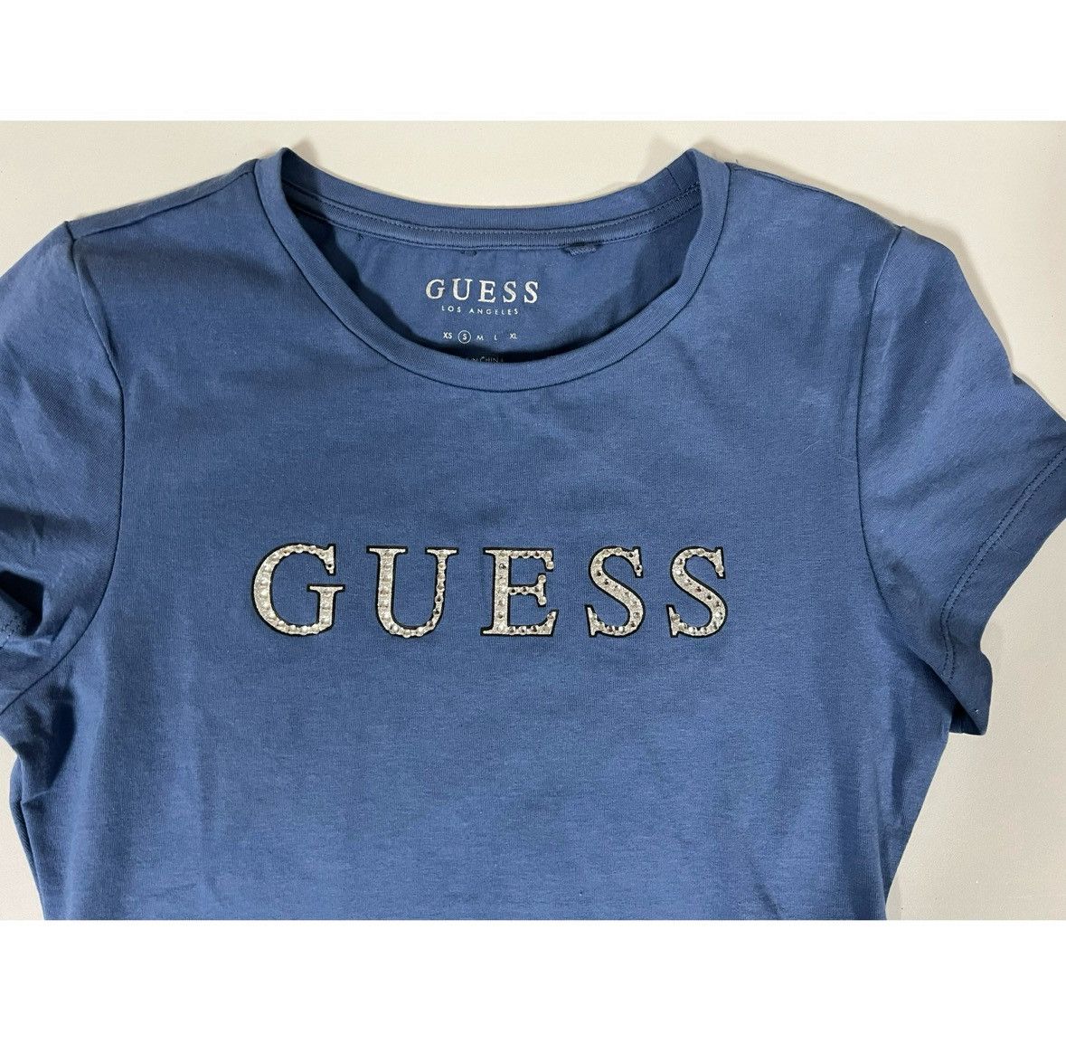 Guess Guess Blue Diamond Logo Crewneck Tee T-Shirt Top Size S 💎 Size S / US 4 / IT 40 - 3 Thumbnail