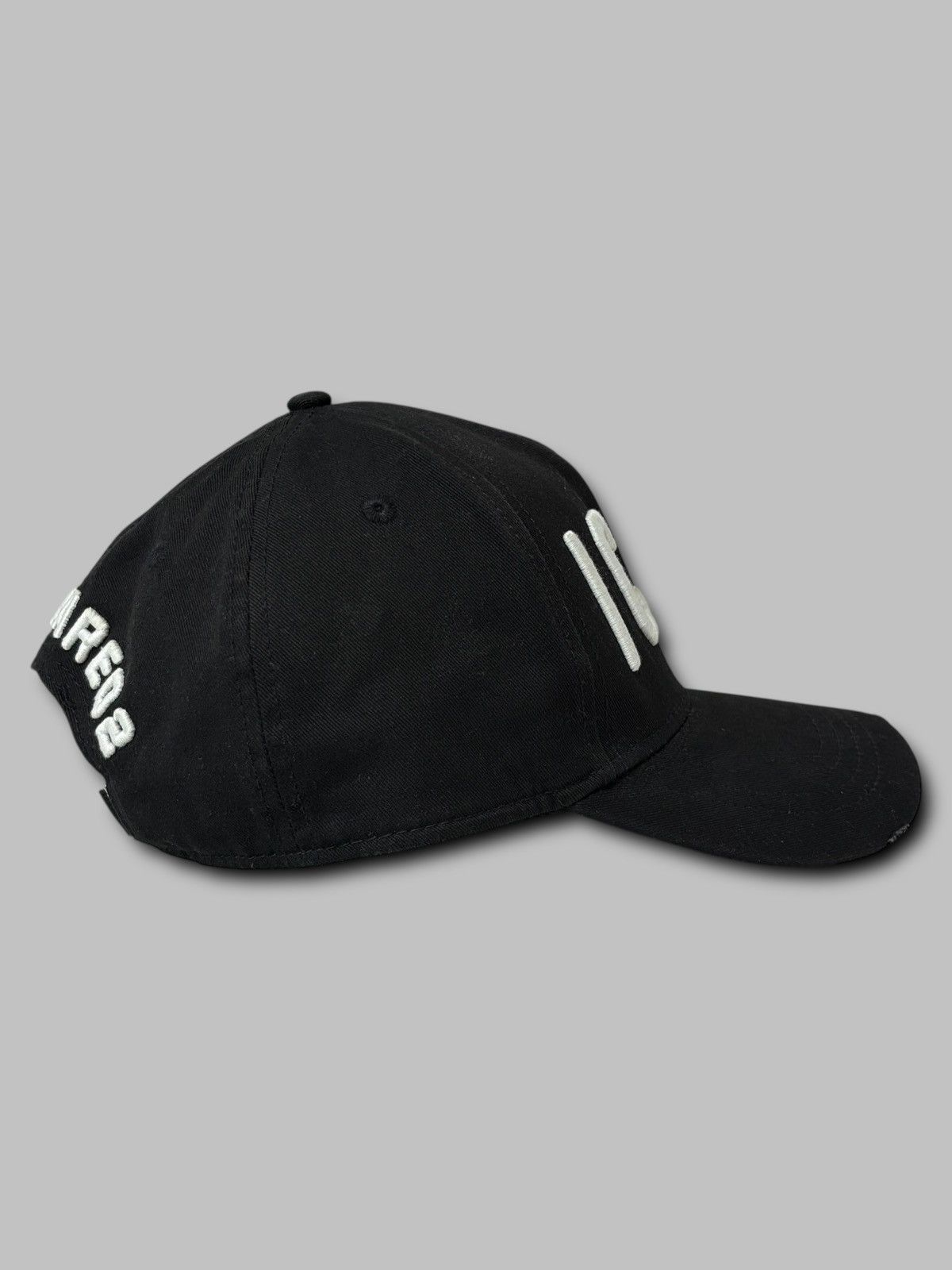 Dsquared2 DSQUARED 2 ICON BLACK BASEBALL CAP DISTRESSED Y2k STYLE Size ONE SIZE - 2 Thumbnail