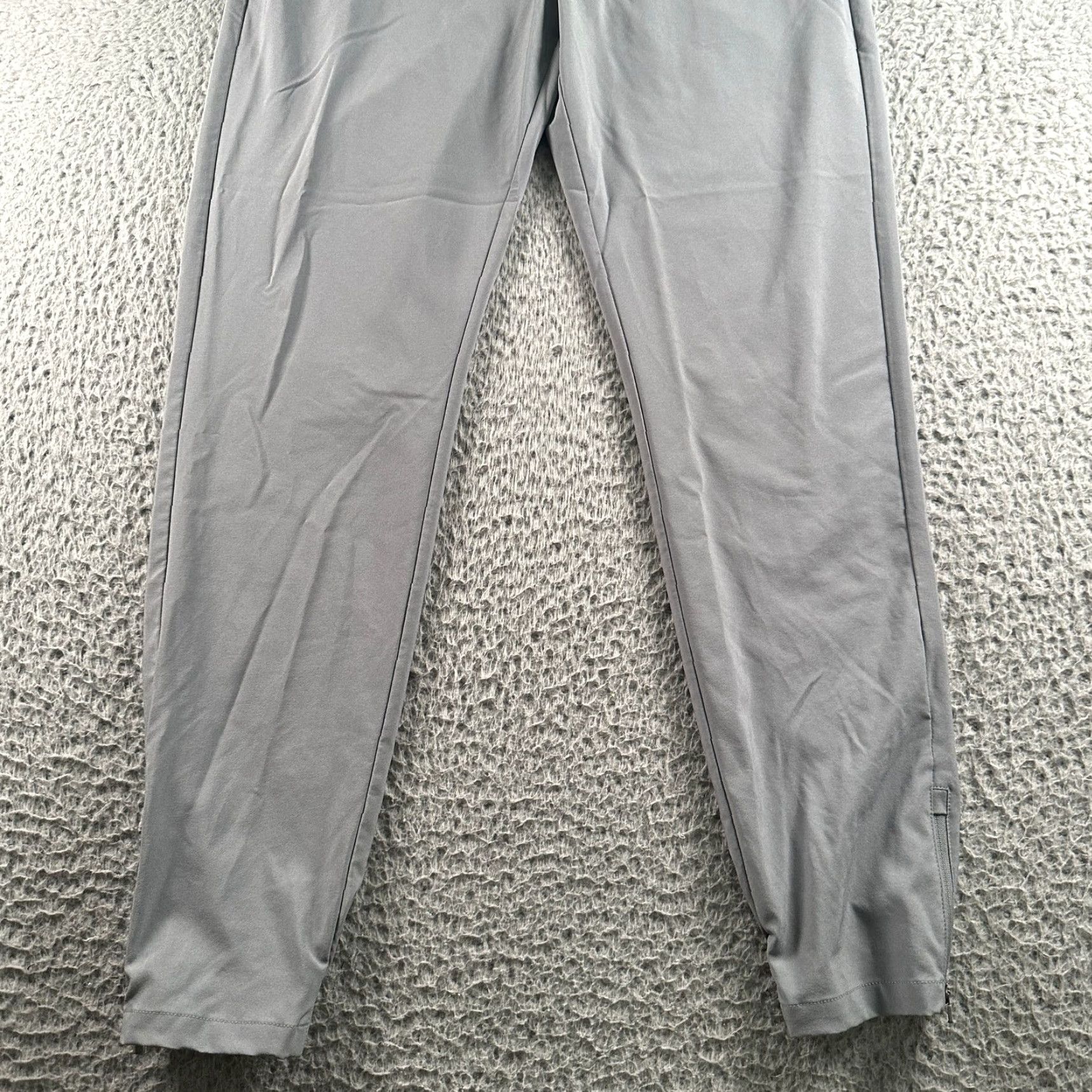 Vintage Primo Performance Pants Mens 33 Tall Gray Jogger Tapered Ankle Zip Front Flat Front Button Zip Pockets Casual stretch Polyester Size US 33 - 3 Thumbnail