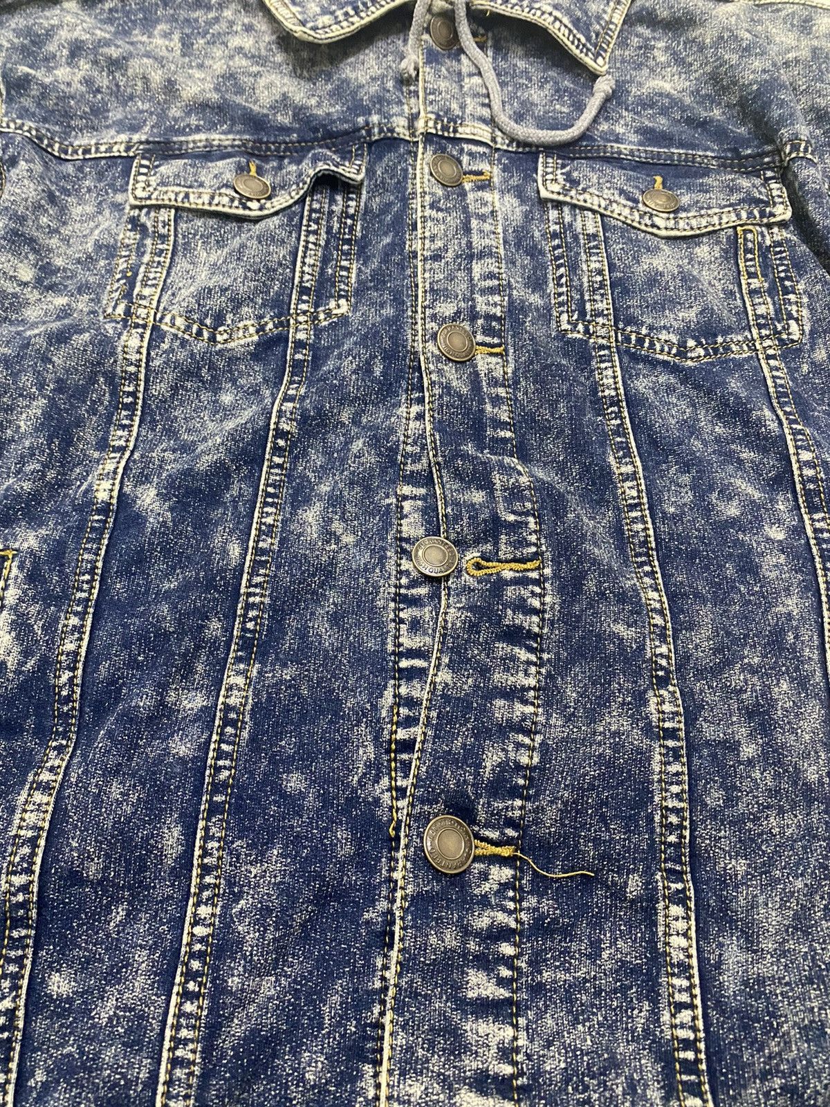 Japanese Brand ACID WASH DESIGN JACKET HOODIE PULL IN OUT DESIGN Size US L / EU 52-54 / 3 - 4 Thumbnail