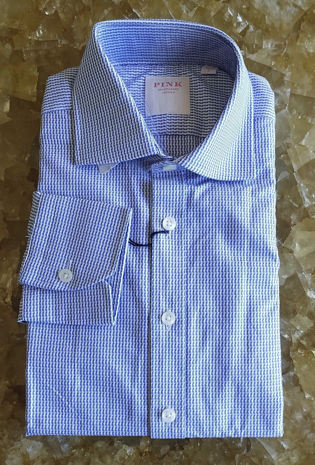 Thomas Pink Thomas Pink Formal Dobby Shirt Free Worldwide Shipping T/56 Size US S / EU 44-46 / 1 - 1 Thumbnail