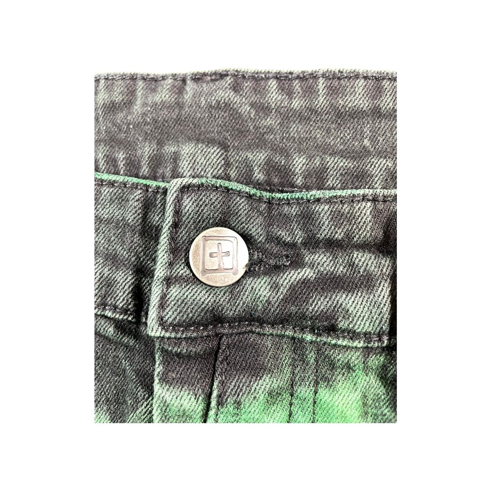 Ksubi Ksubi "Van Winkle" Black & Green Jeans Size US 32 / EU 48 - 4 Thumbnail