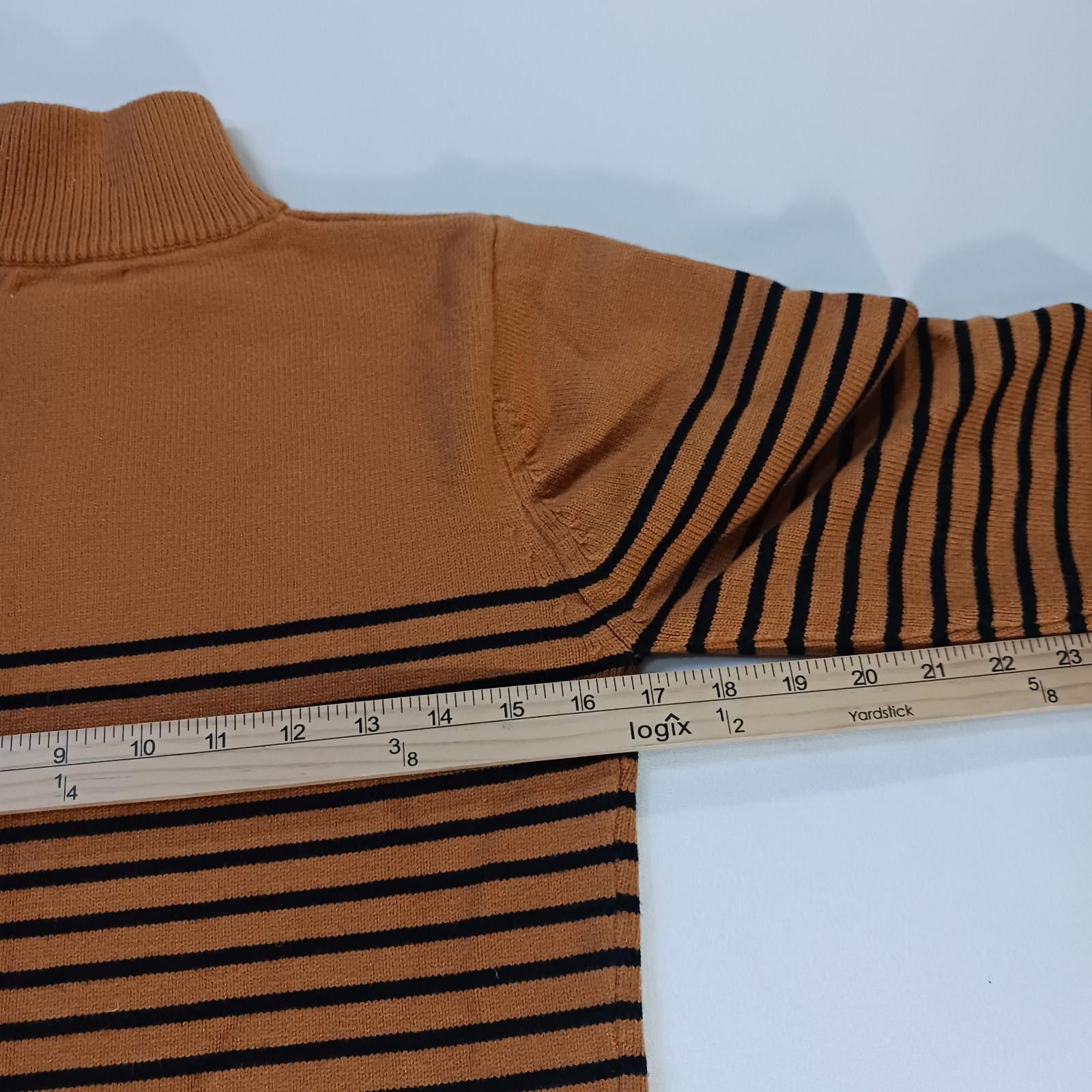 Other Coofandy Women's Orange & Black Stripes 1/4 Zip Sweater M Size M / US 6-8 / IT 42-44 - 6 Thumbnail